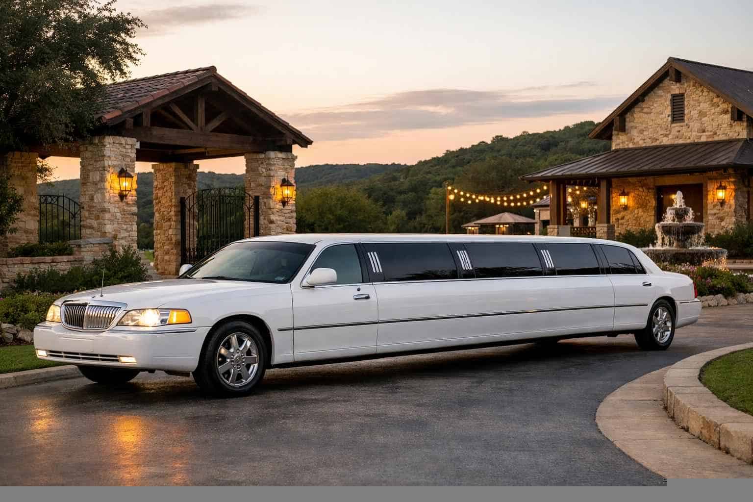 White Limo Rental Near Me Bulverde TX