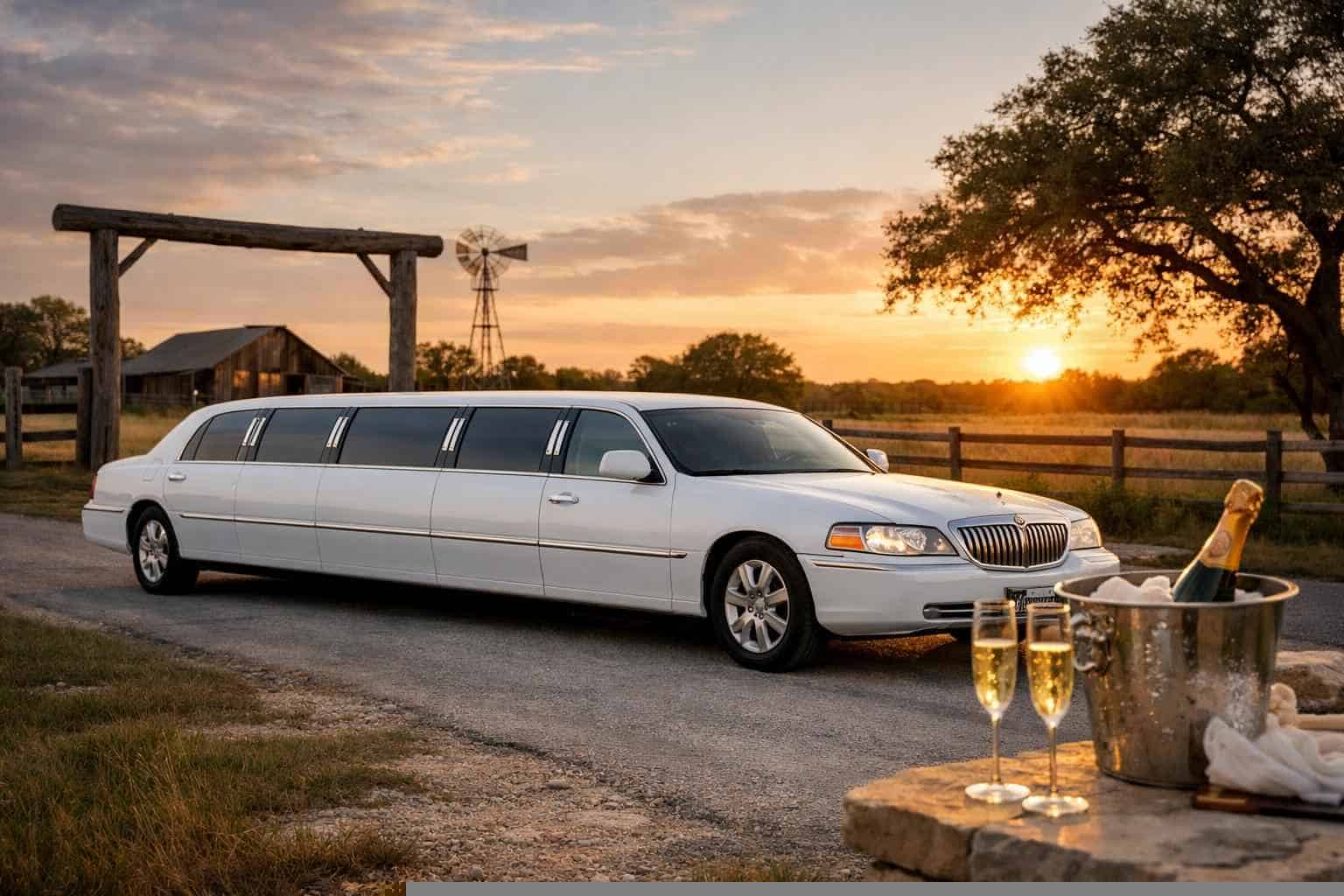 White Limo Rental Near Me La Vernia TX