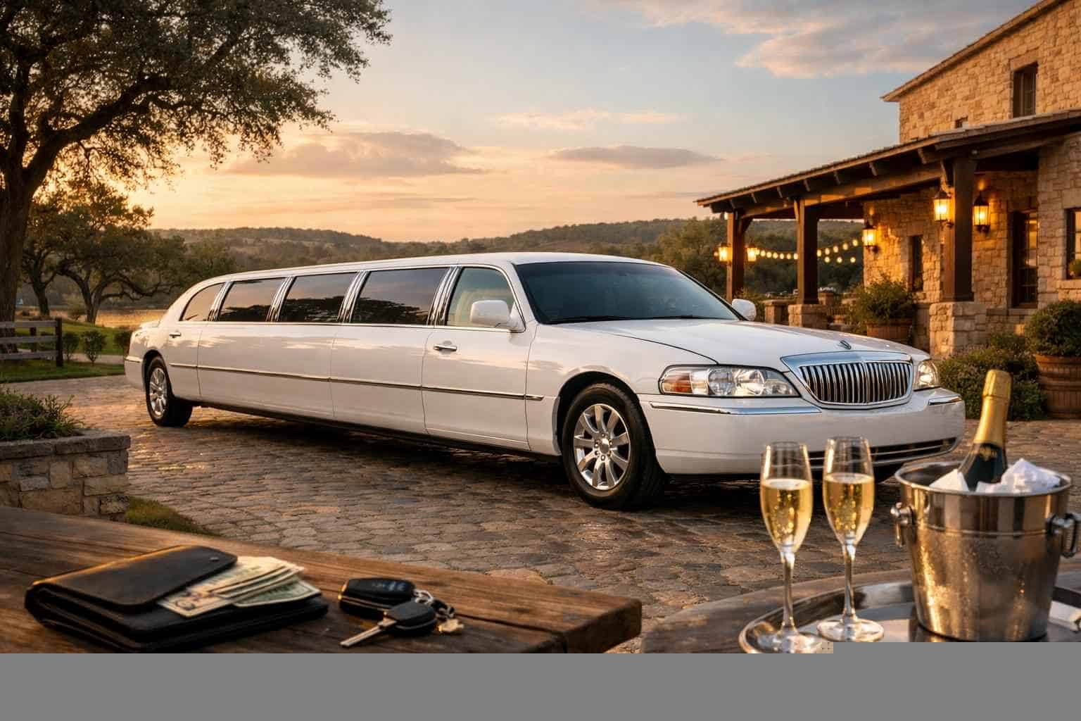 White Limo Rental Prices in Boerne TX