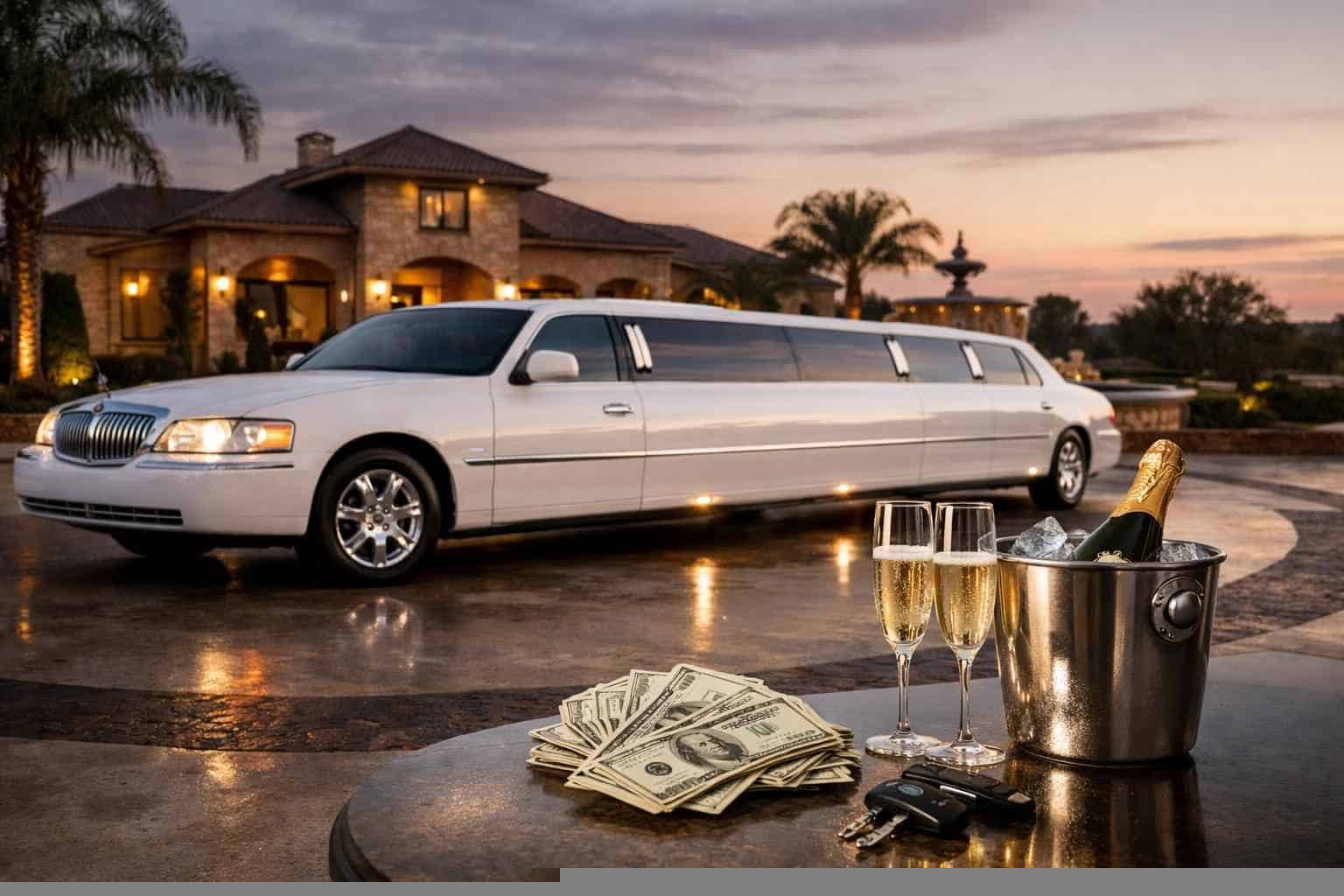 White Limo Rental Prices in La Vernia TX