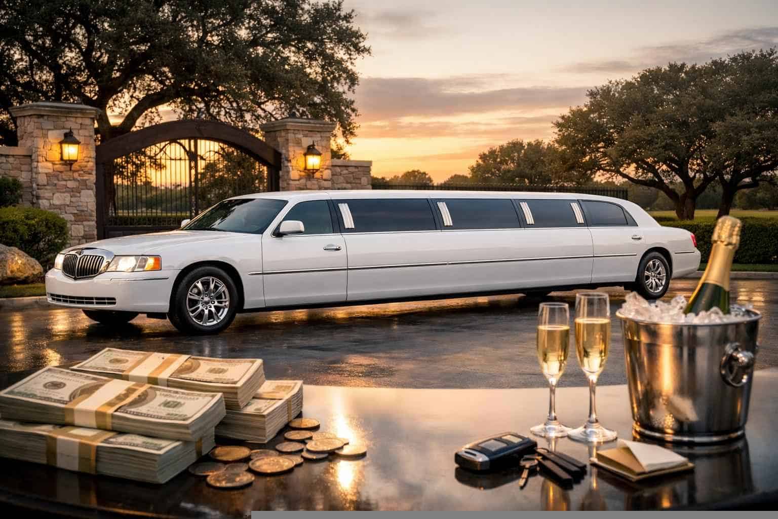 White Limo Rental Prices in Live Oak TX