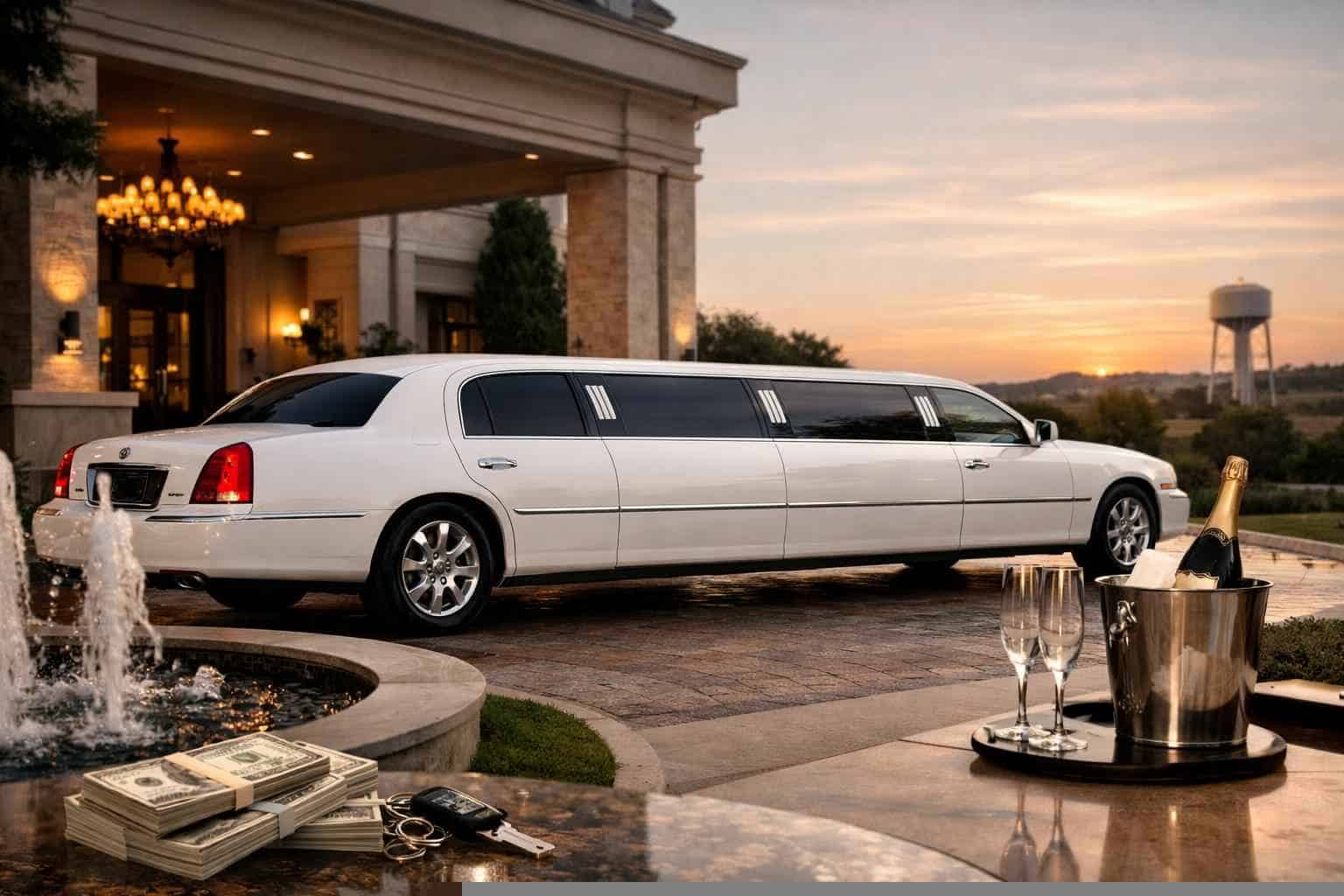 White Limo Rental Prices in Schertz TX