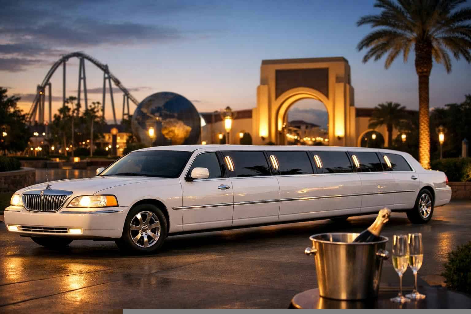 White Limo Rental Services in Universal City Texas