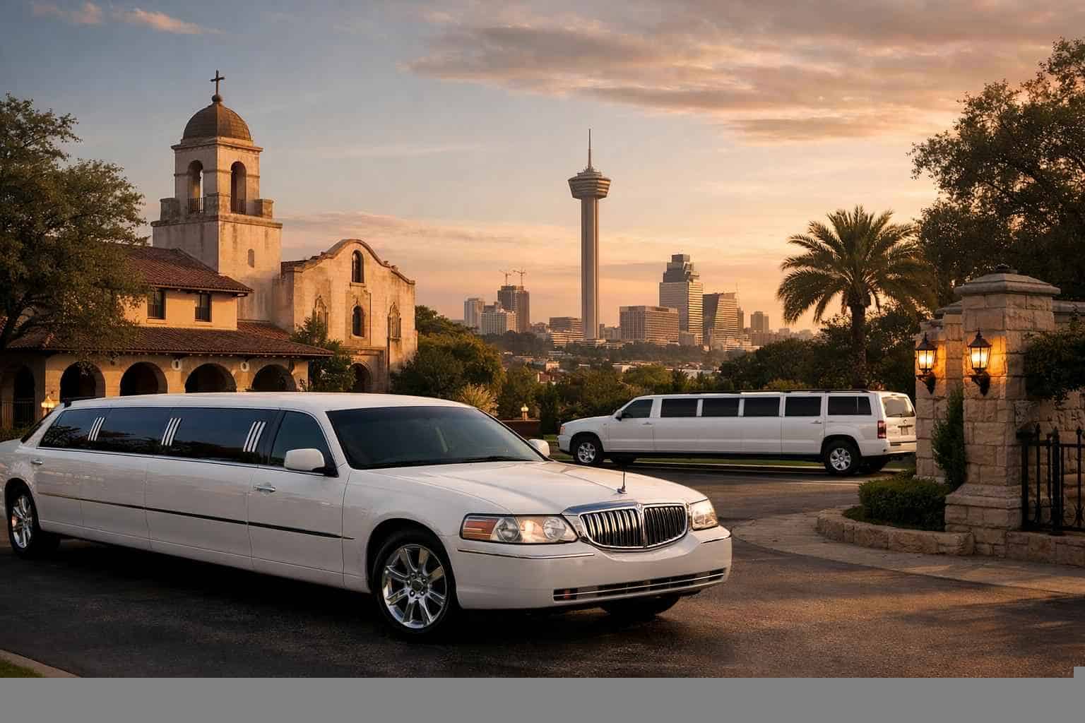 White Limousines in Alamo Heights Texas