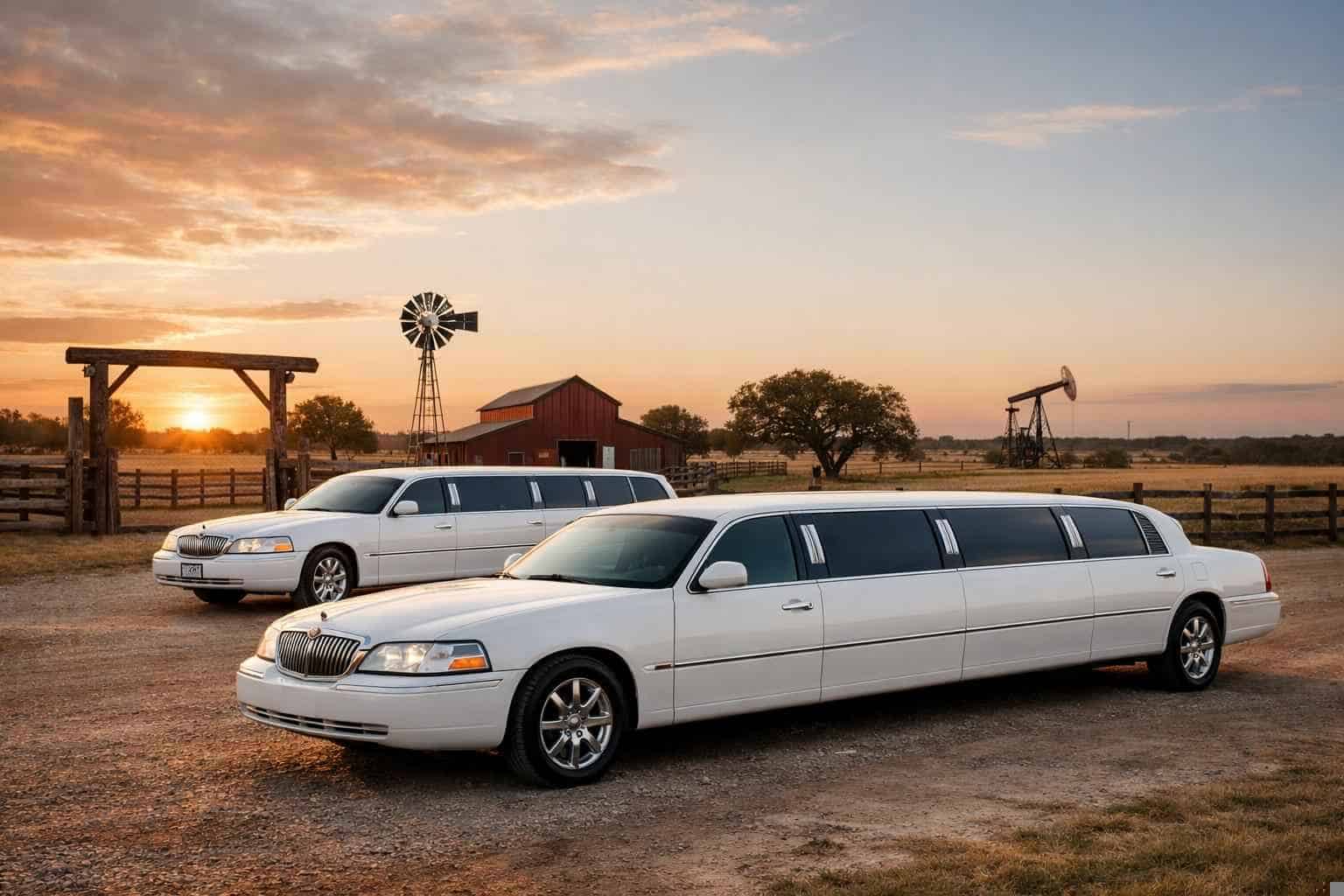 White Limousines in Pleasanton Texas