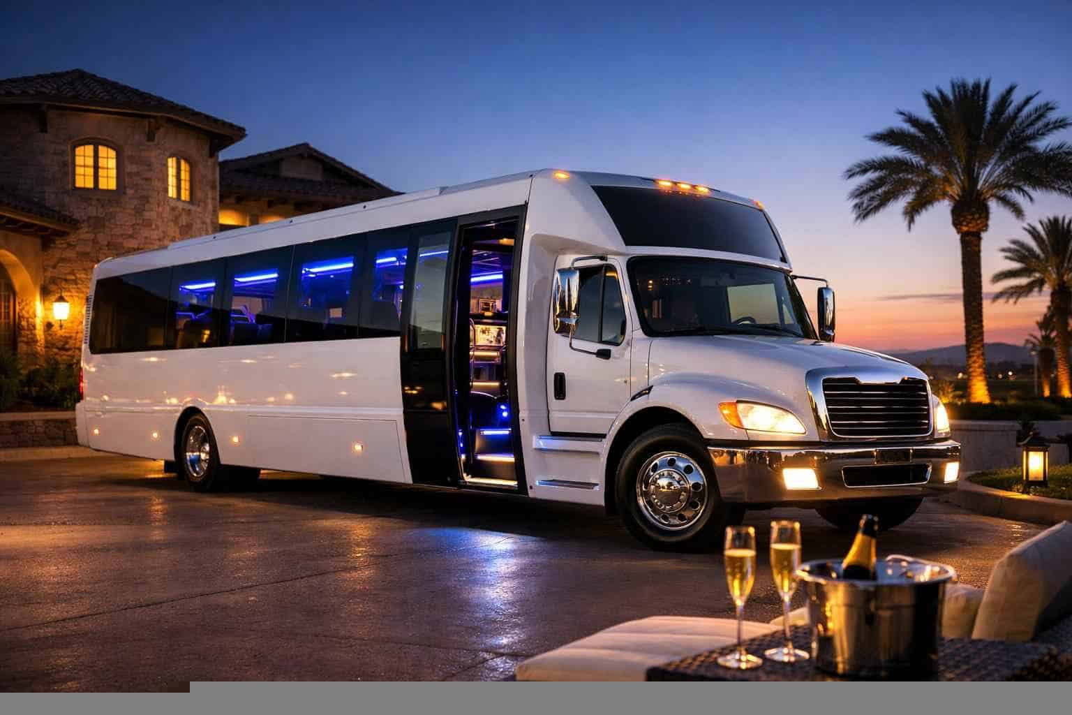 White Party Bus Rental Cibolo TX