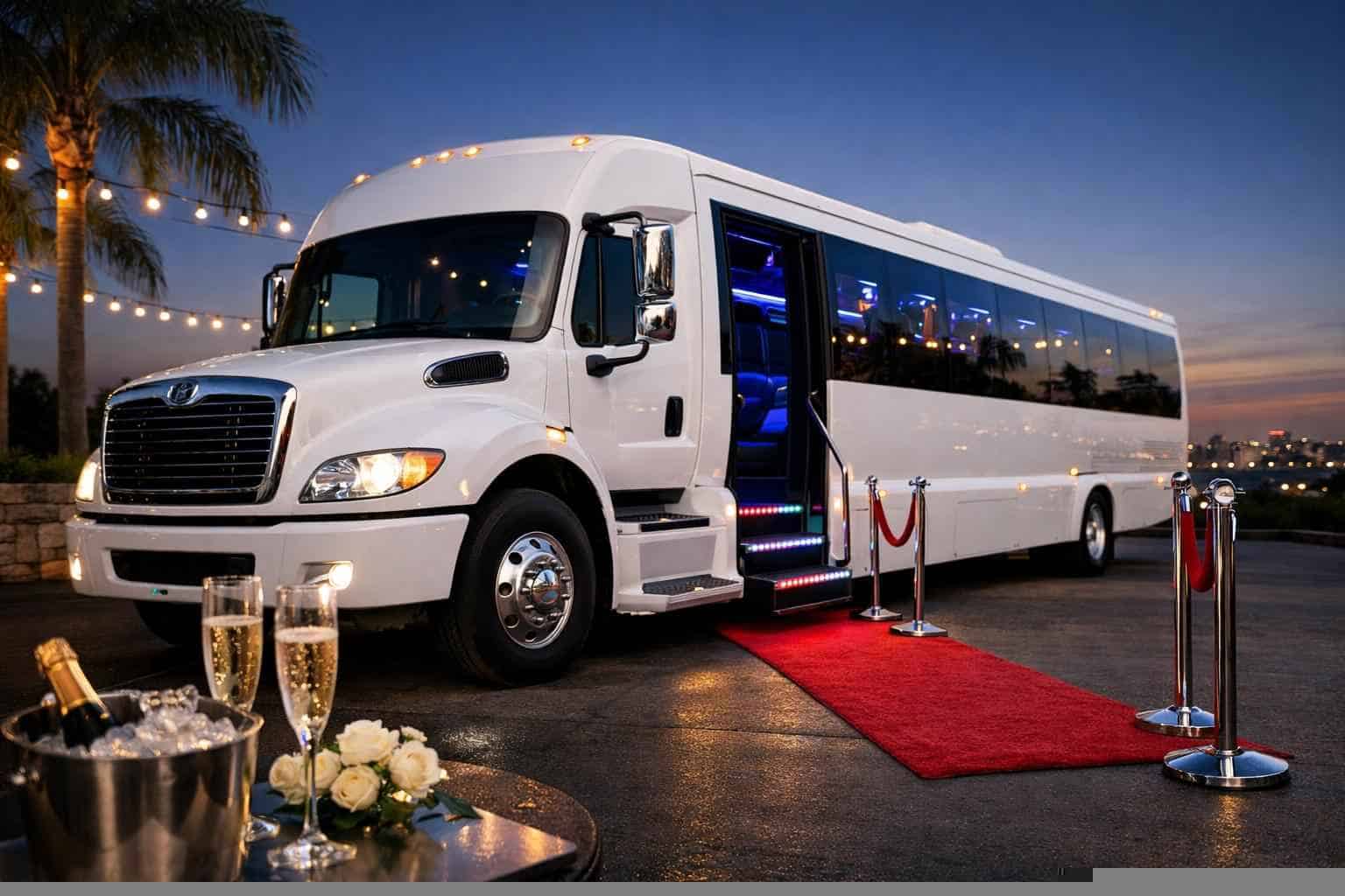 White Party Bus Rental Converse TX