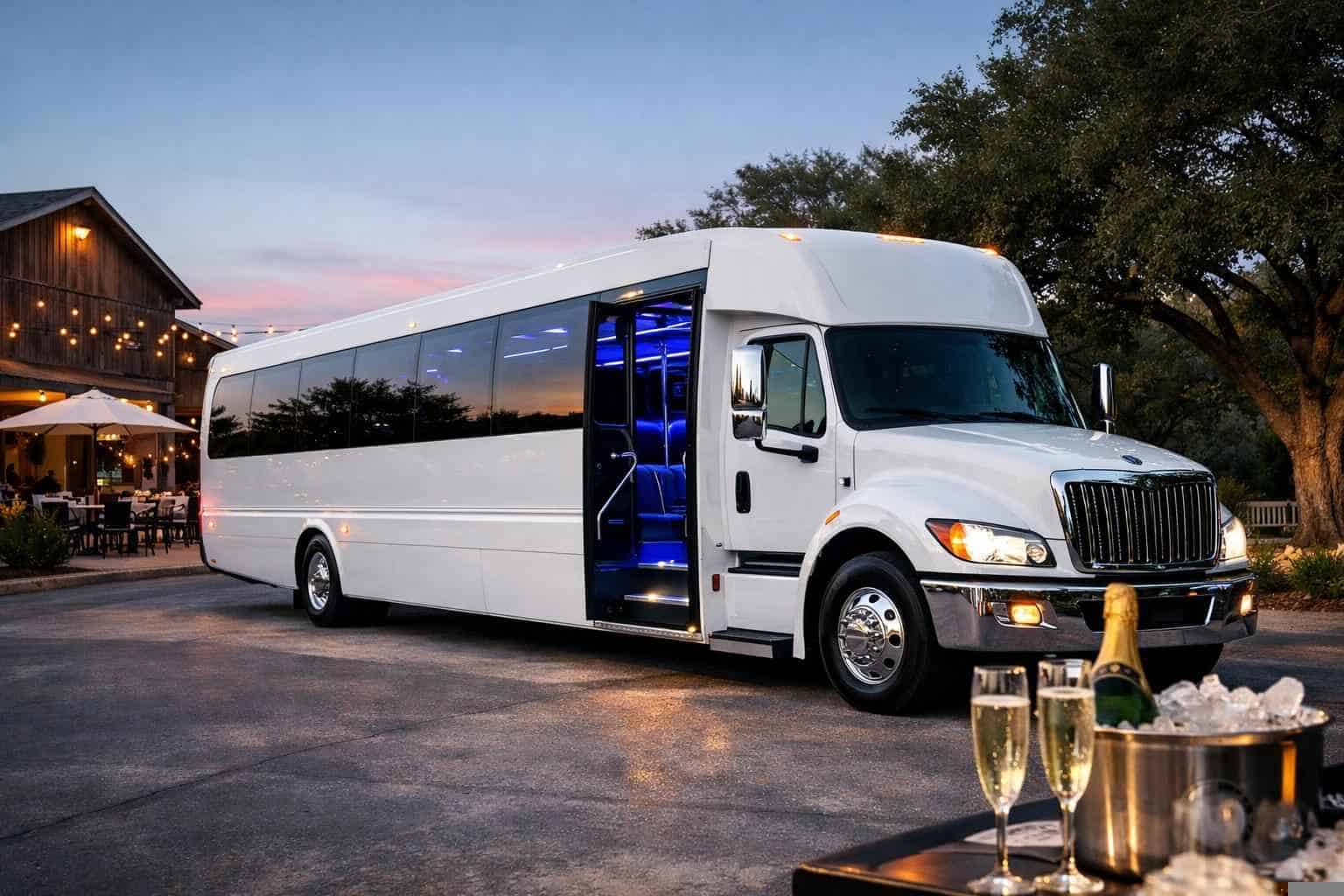 White Party Bus Rental Floresville TX