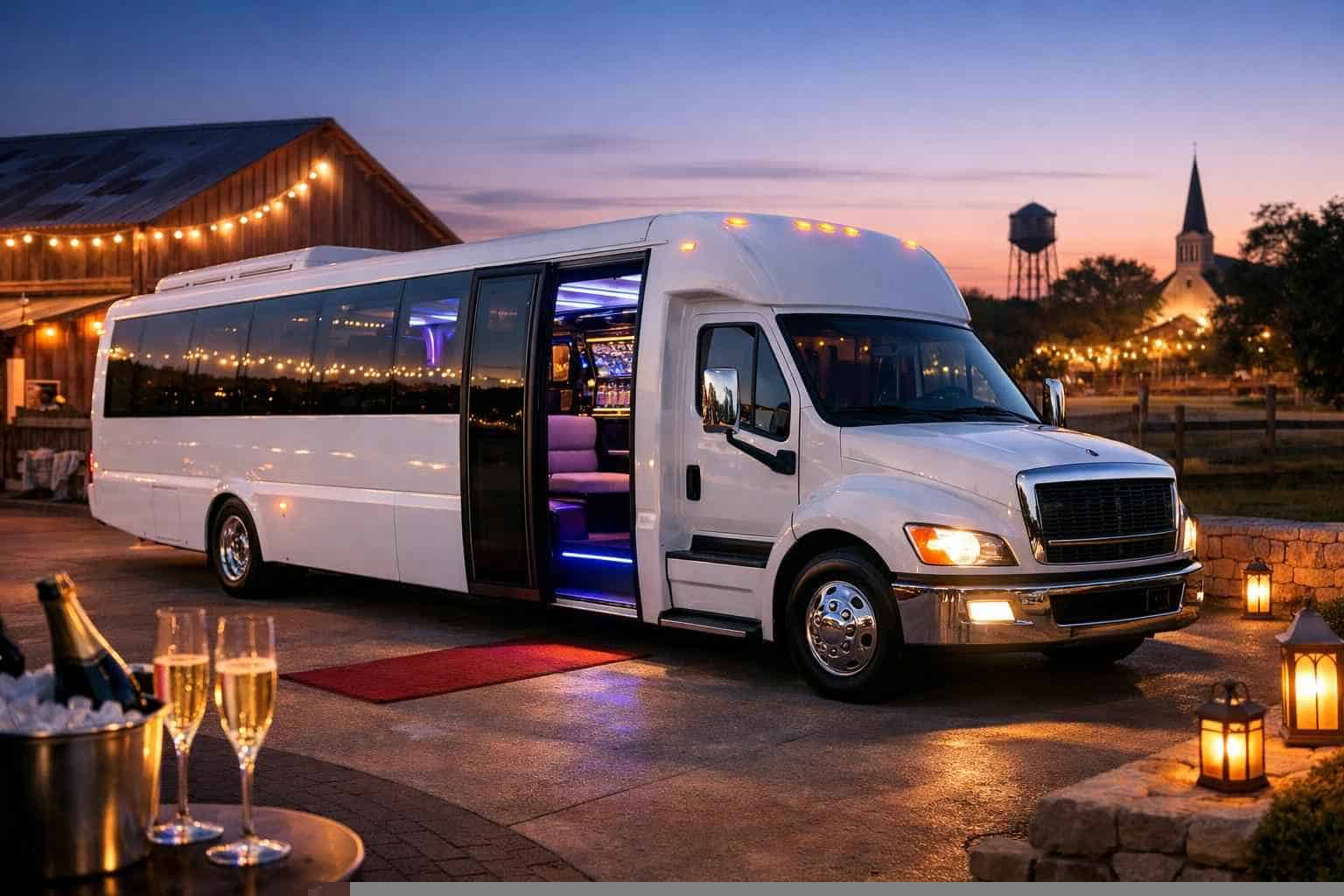 White Party Bus Rental La Vernia TX