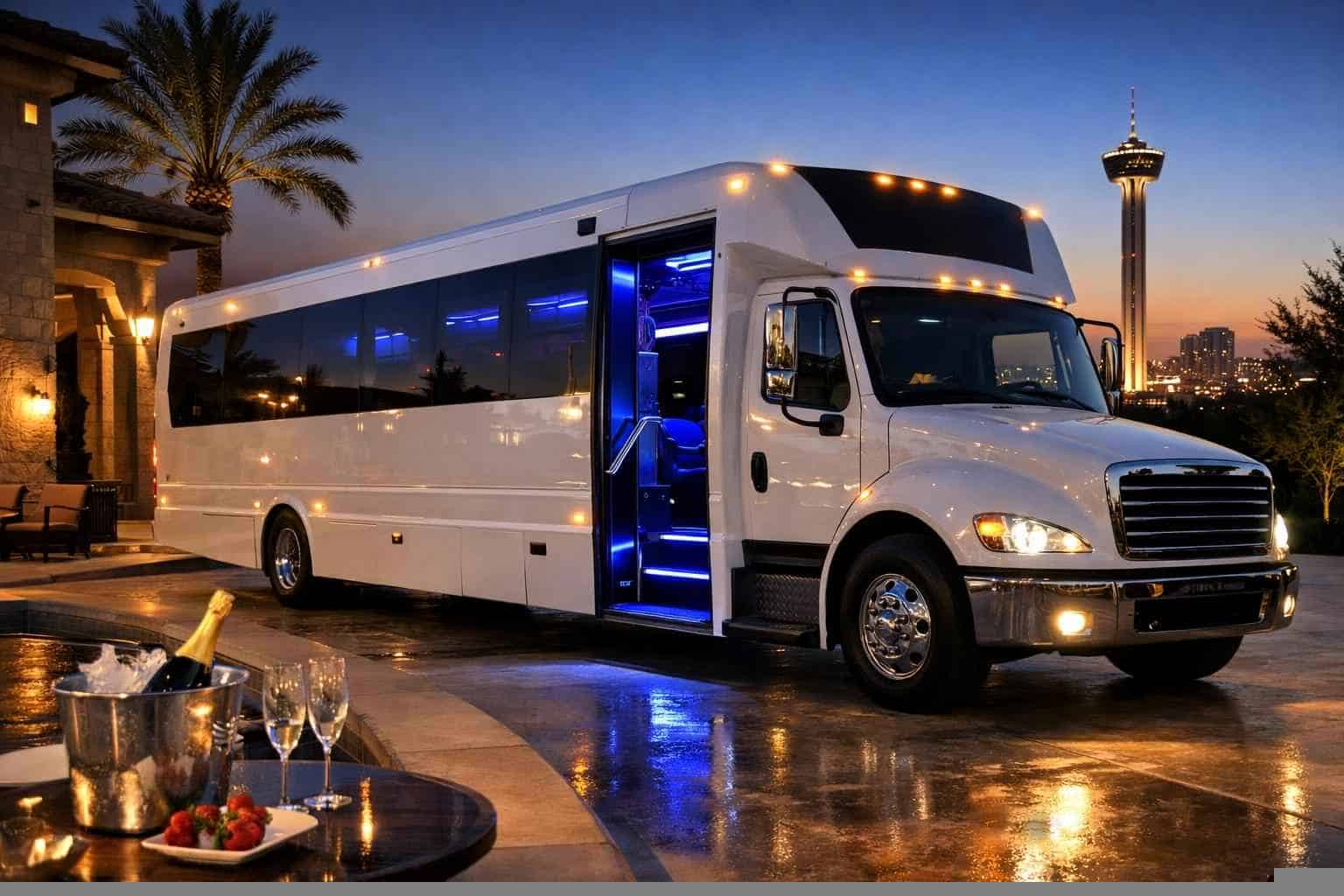 White Party Bus Rental Leon Valley TX