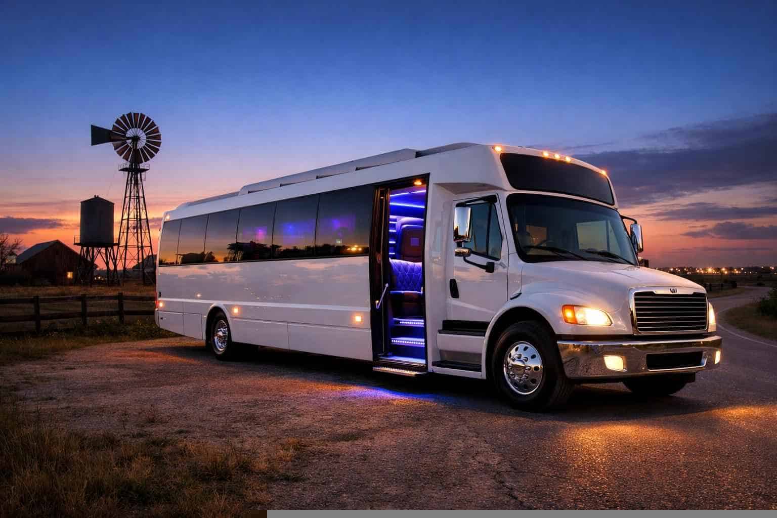 White Party Bus Rental Near Me Floresville TX
