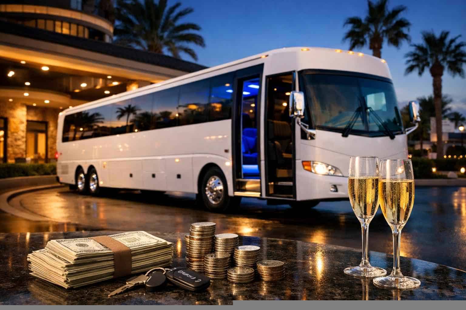 White Party Bus Rental Prices in Leon Valley TX