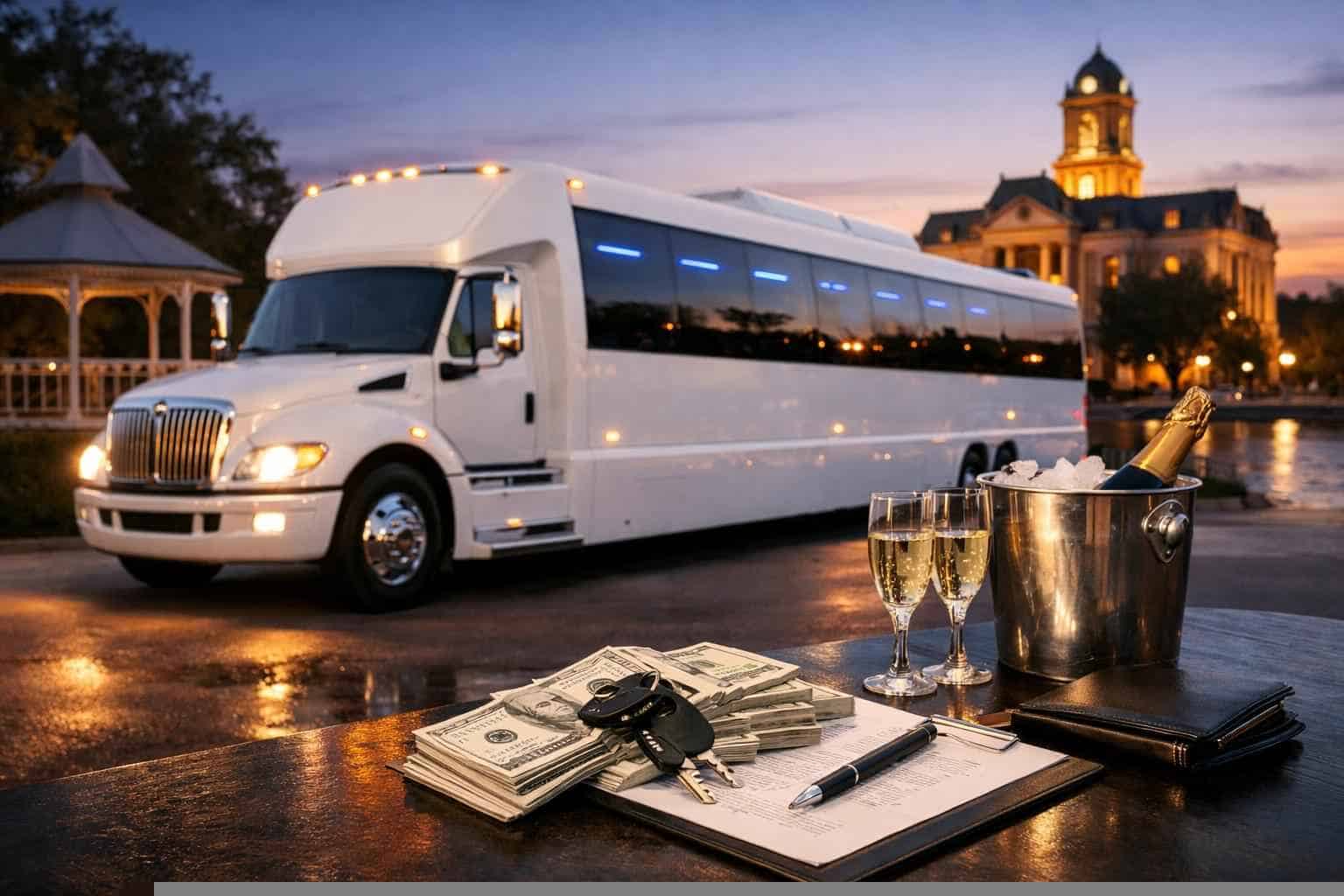 White Party Bus Rental Prices in Seguin TX