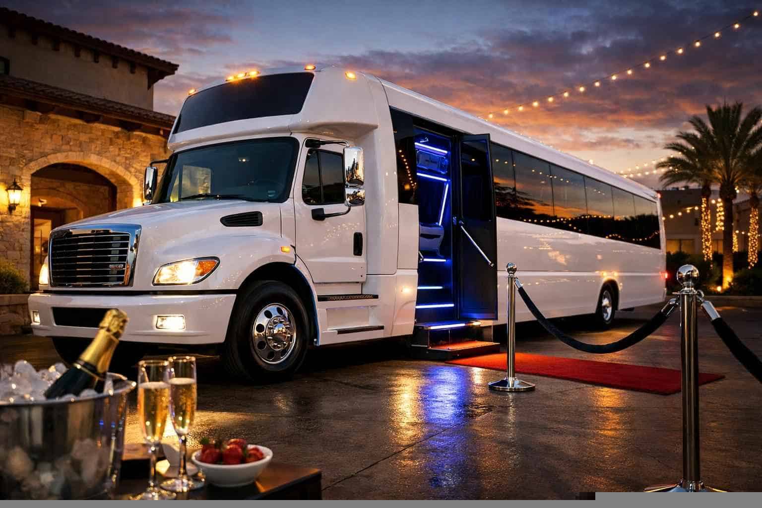 White Party Bus Rental Schertz TX
