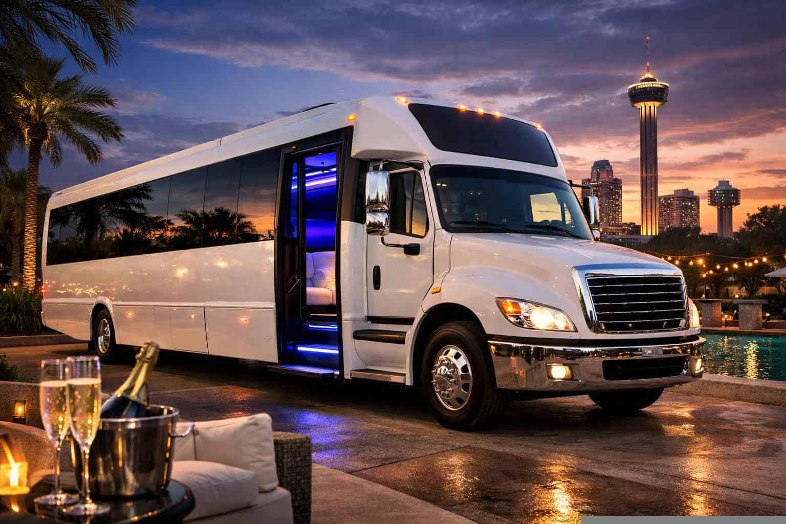 White Party Bus Rental Services in Converse Texas