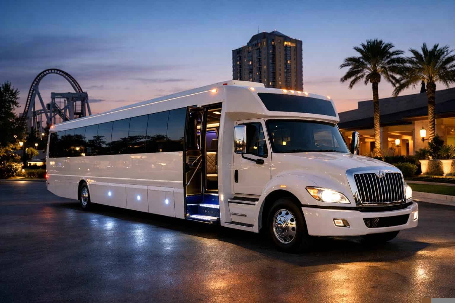 White Party Bus Rental Universal City TX