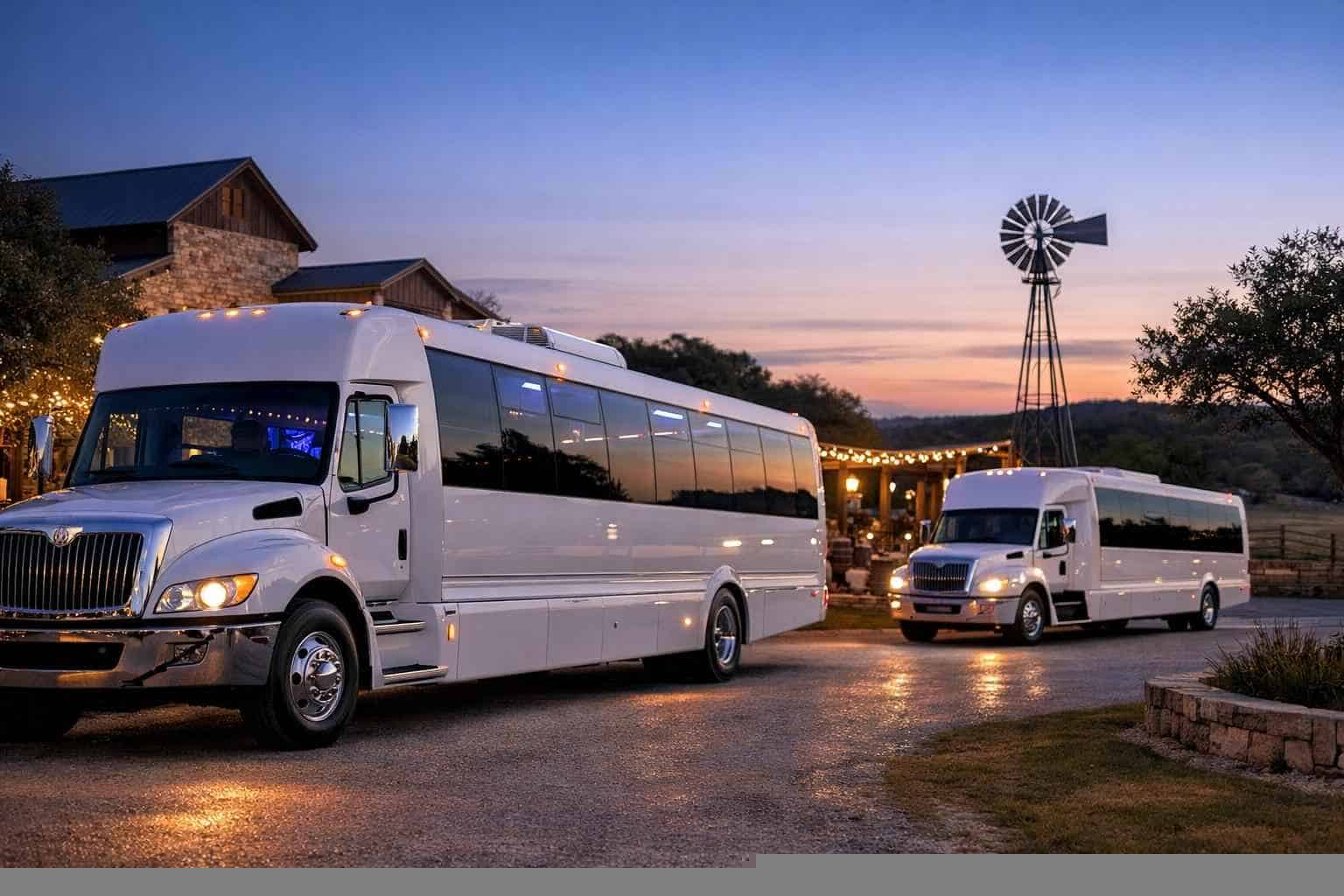 White Party Buses in Boerne Texas