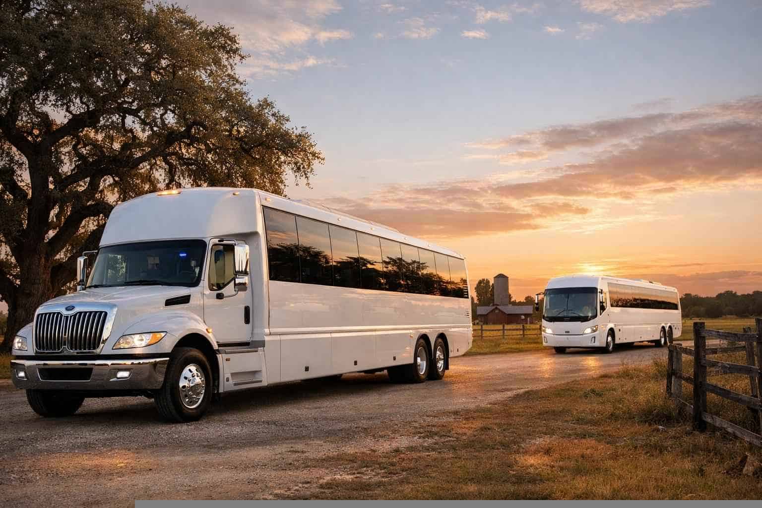 White Party Buses in Floresville Texas