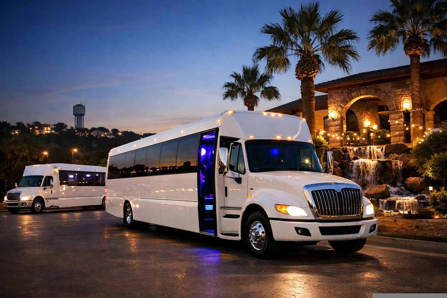 White Party Buses in Leon Valley Texas