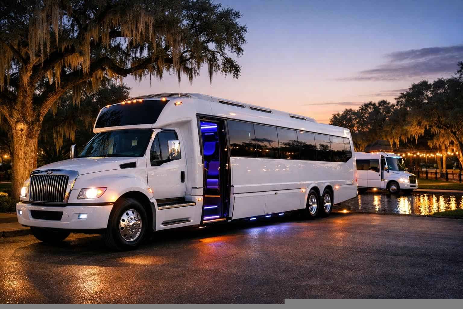 White Party Buses in Live Oak Texas