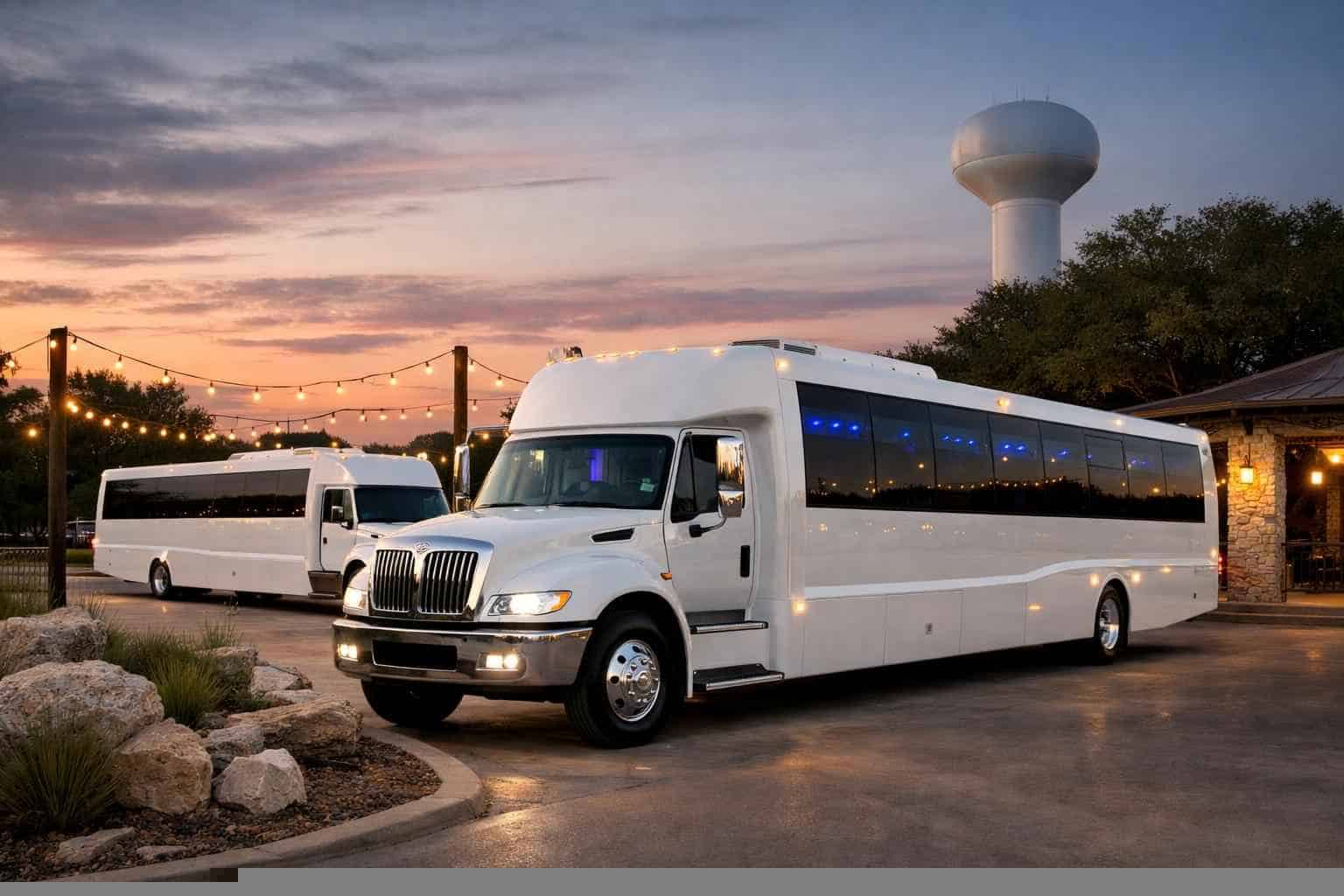 White Party Buses in Schertz Texas