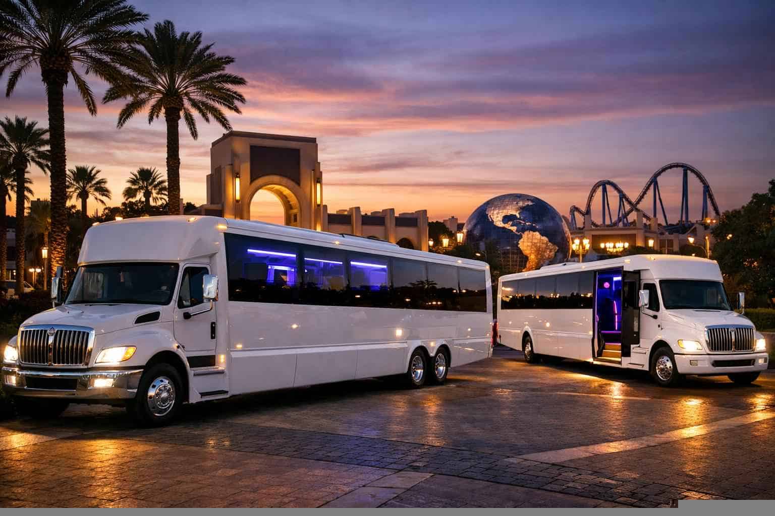 White Party Buses in Universal City Texas