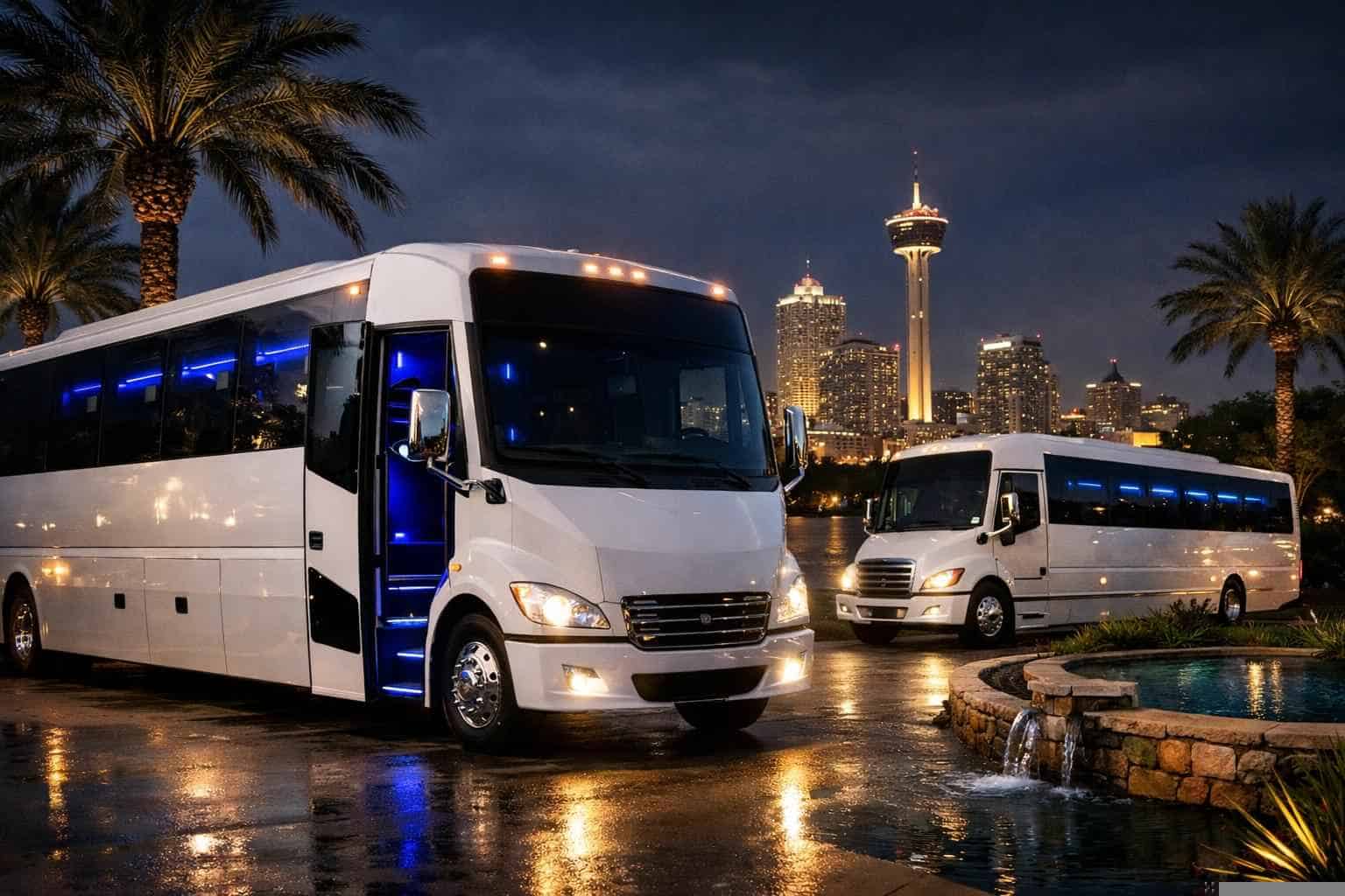 White Party Buses in Windcrest Texas