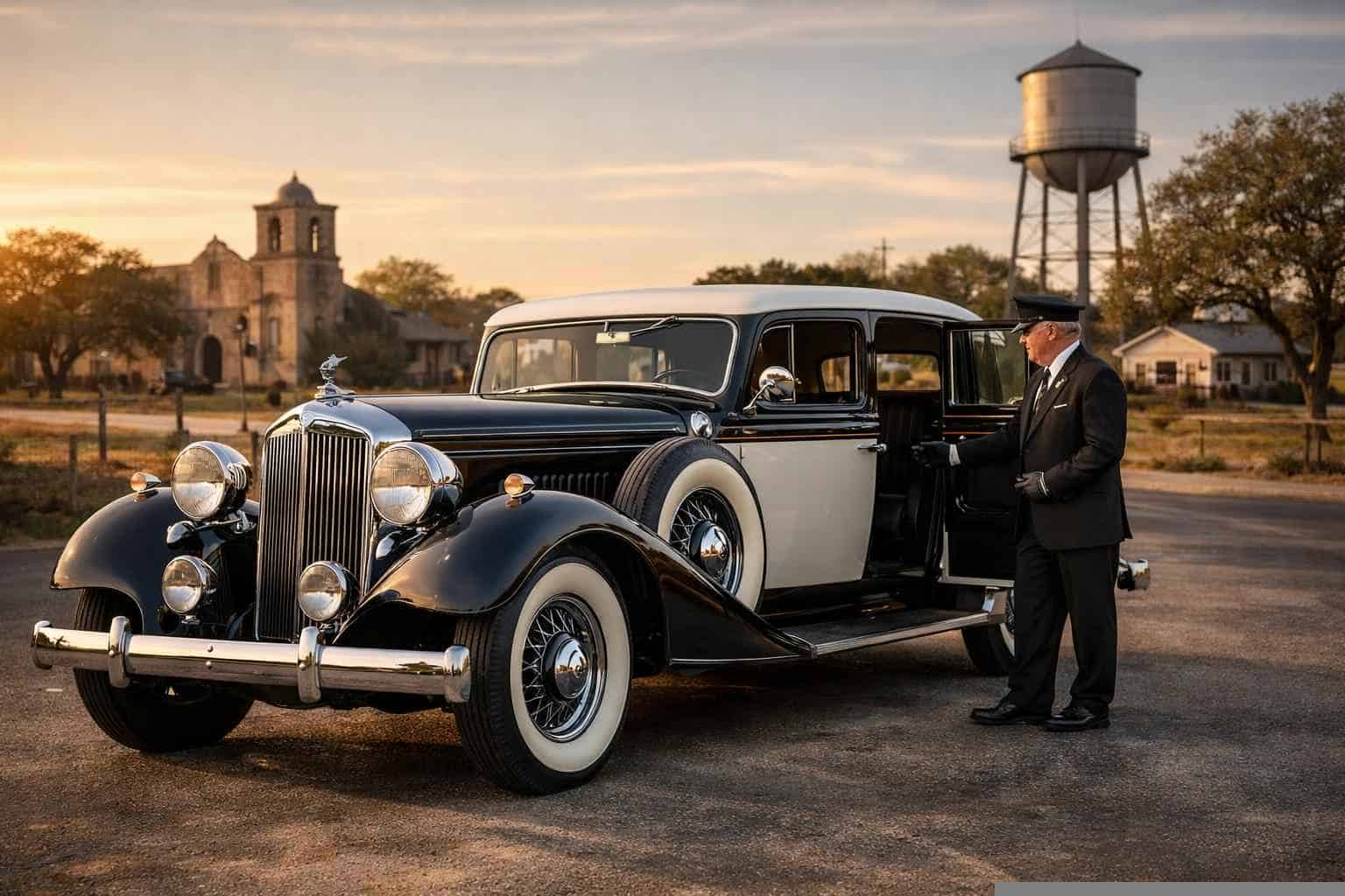 Antique Vehicle Rental with Driver Services in Kirby Texas