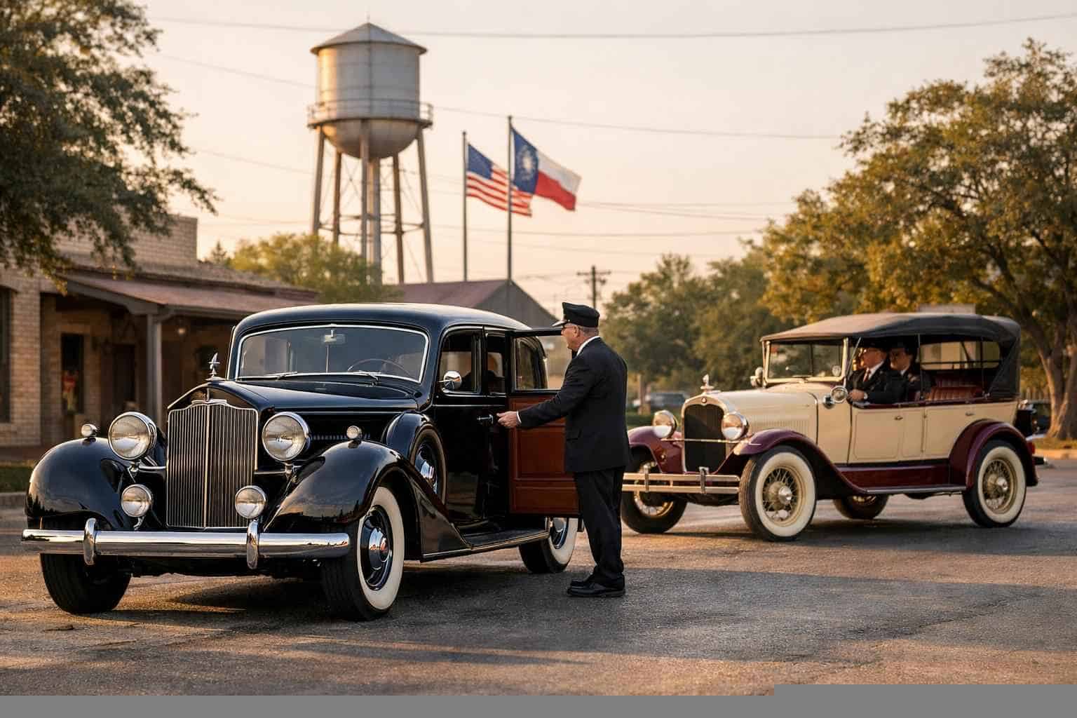Antique Vehicles with Driver in Kirby Texas