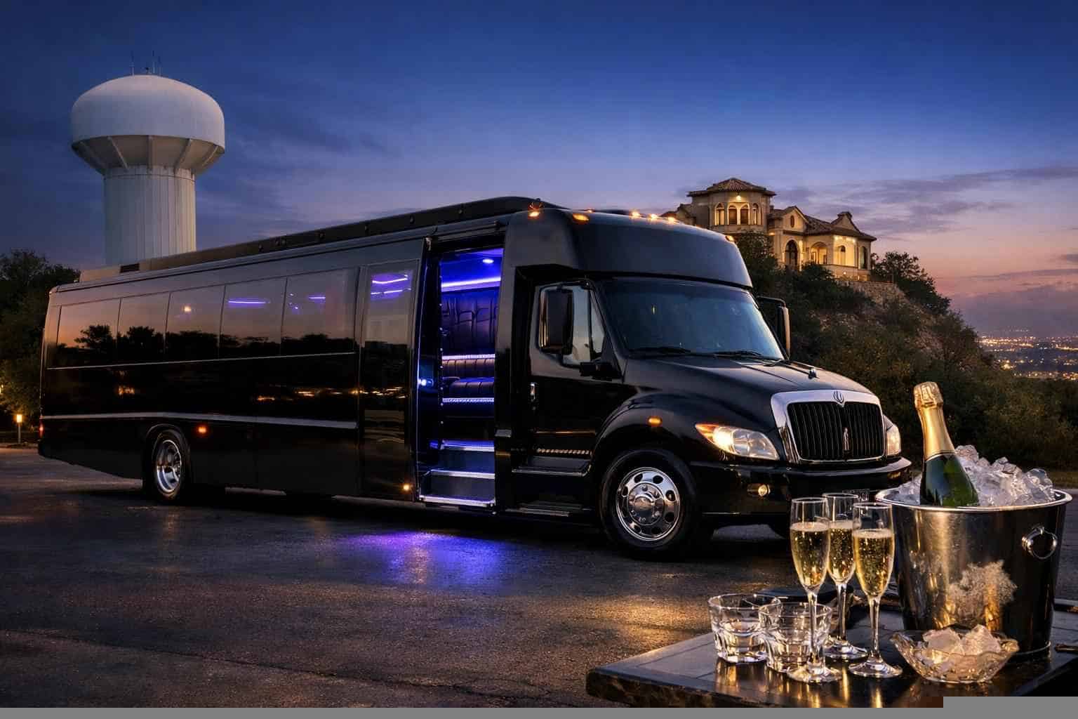 Best Black Party Bus Rental In Castle Hills Texas