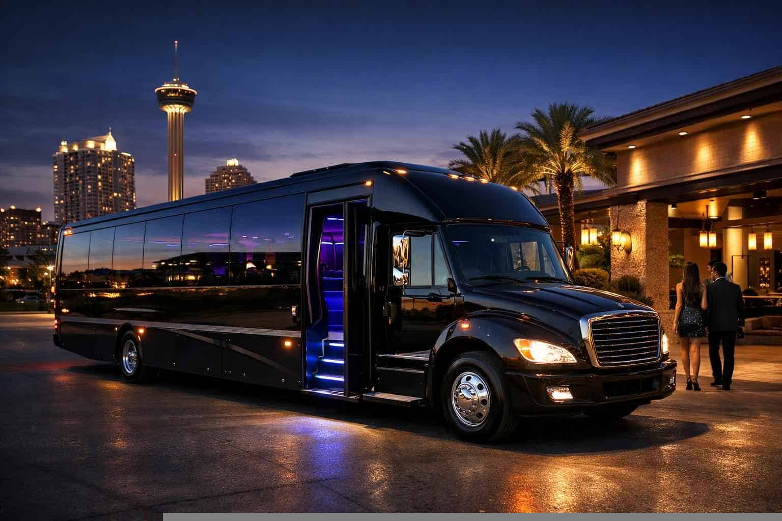 Best Black Party Bus Rental in Kirby Texas