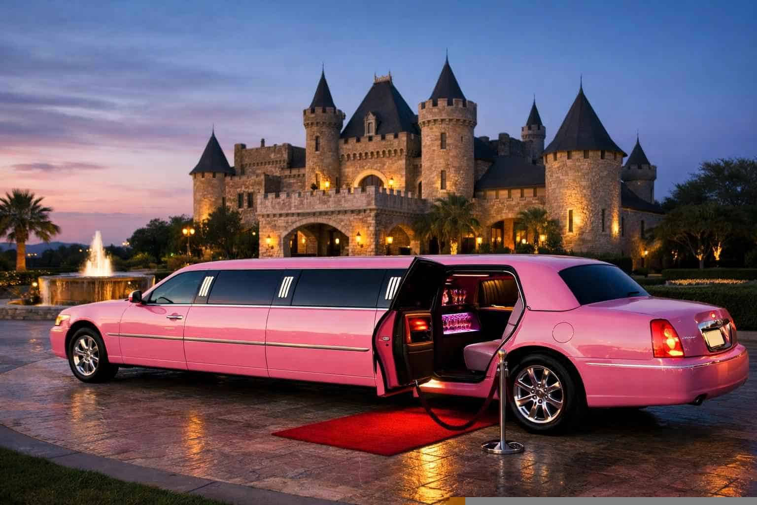 Best Pink Limo Rental in Castle Hills Texas