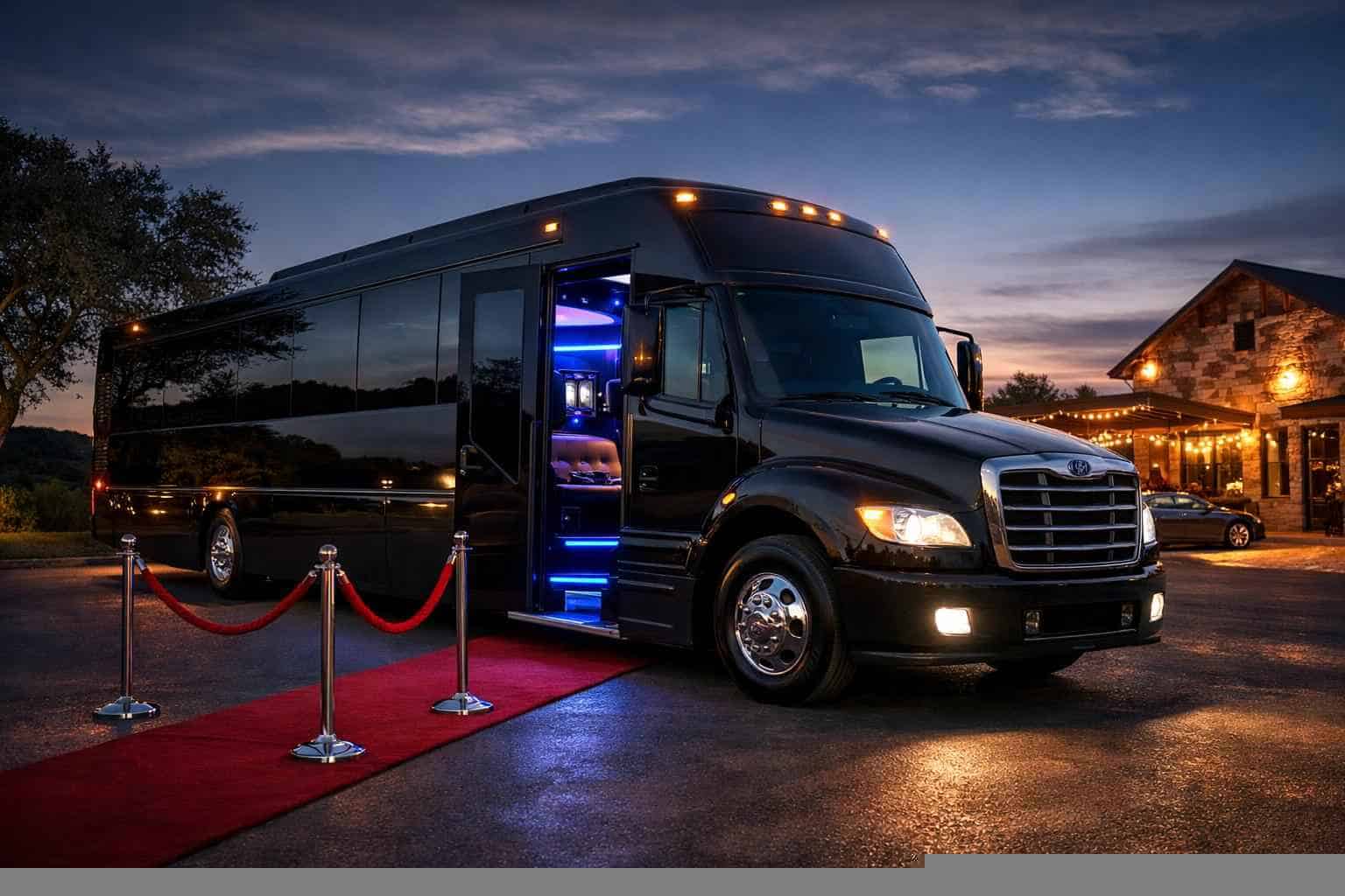 Black Party Bus Rental Bulverde TX