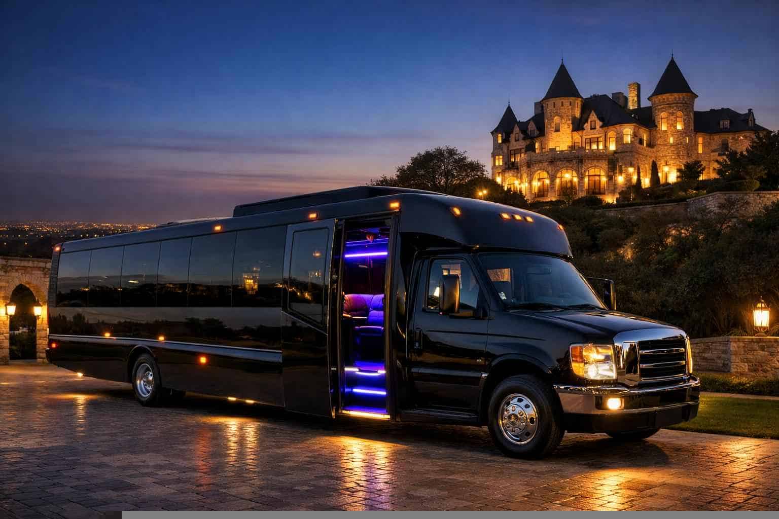 Black Party Bus Rental Castle Hills TX