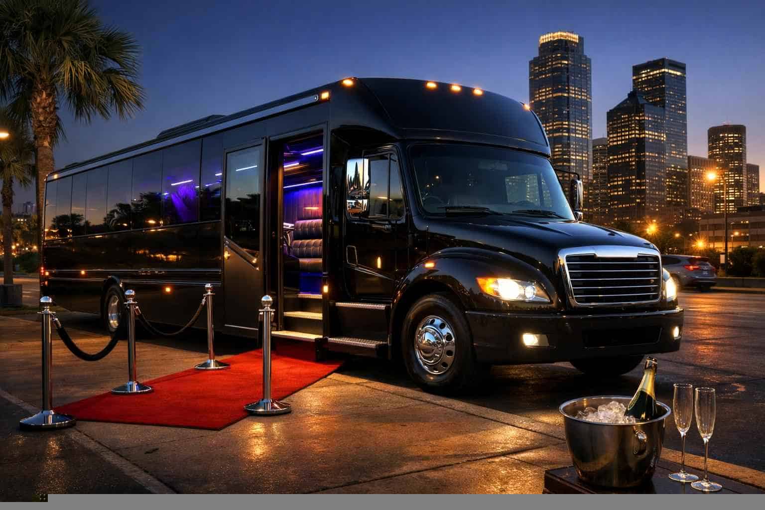 Black Party Bus Rental Kirby TX