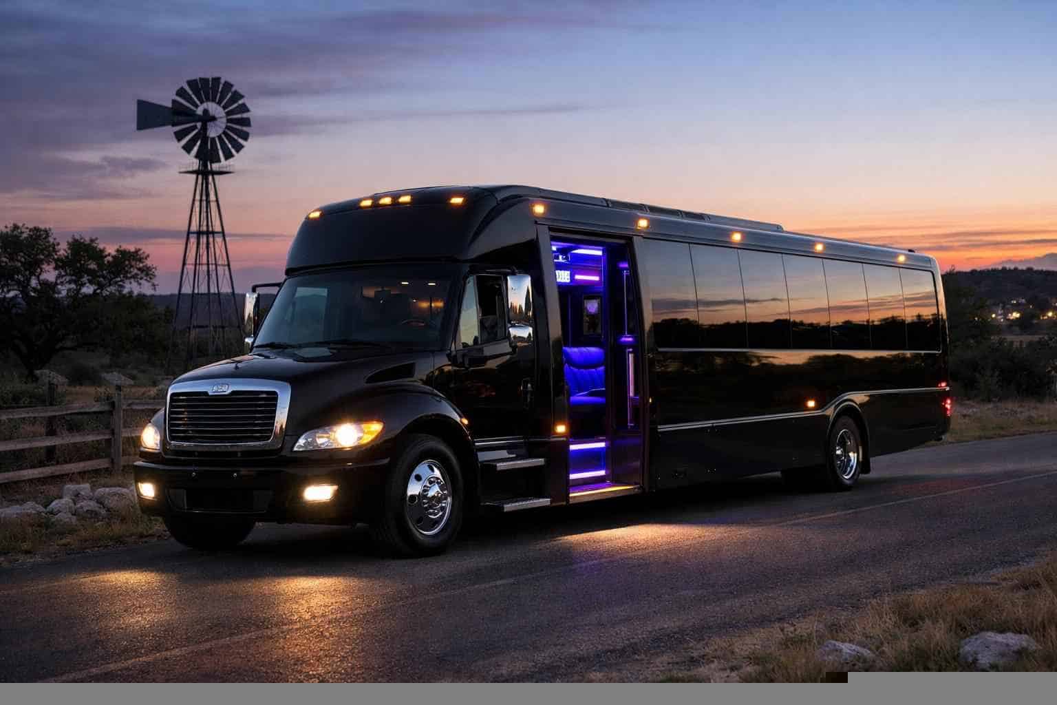 Black Party Bus Rental Near Me Bulverde TX