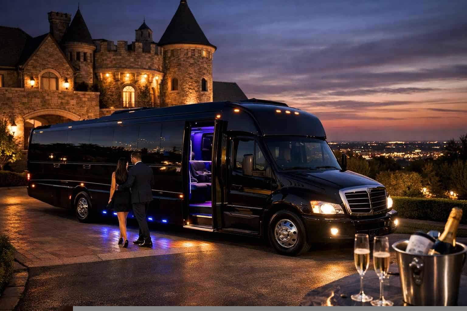Black Party Bus Rental Near Me Castle Hills TX