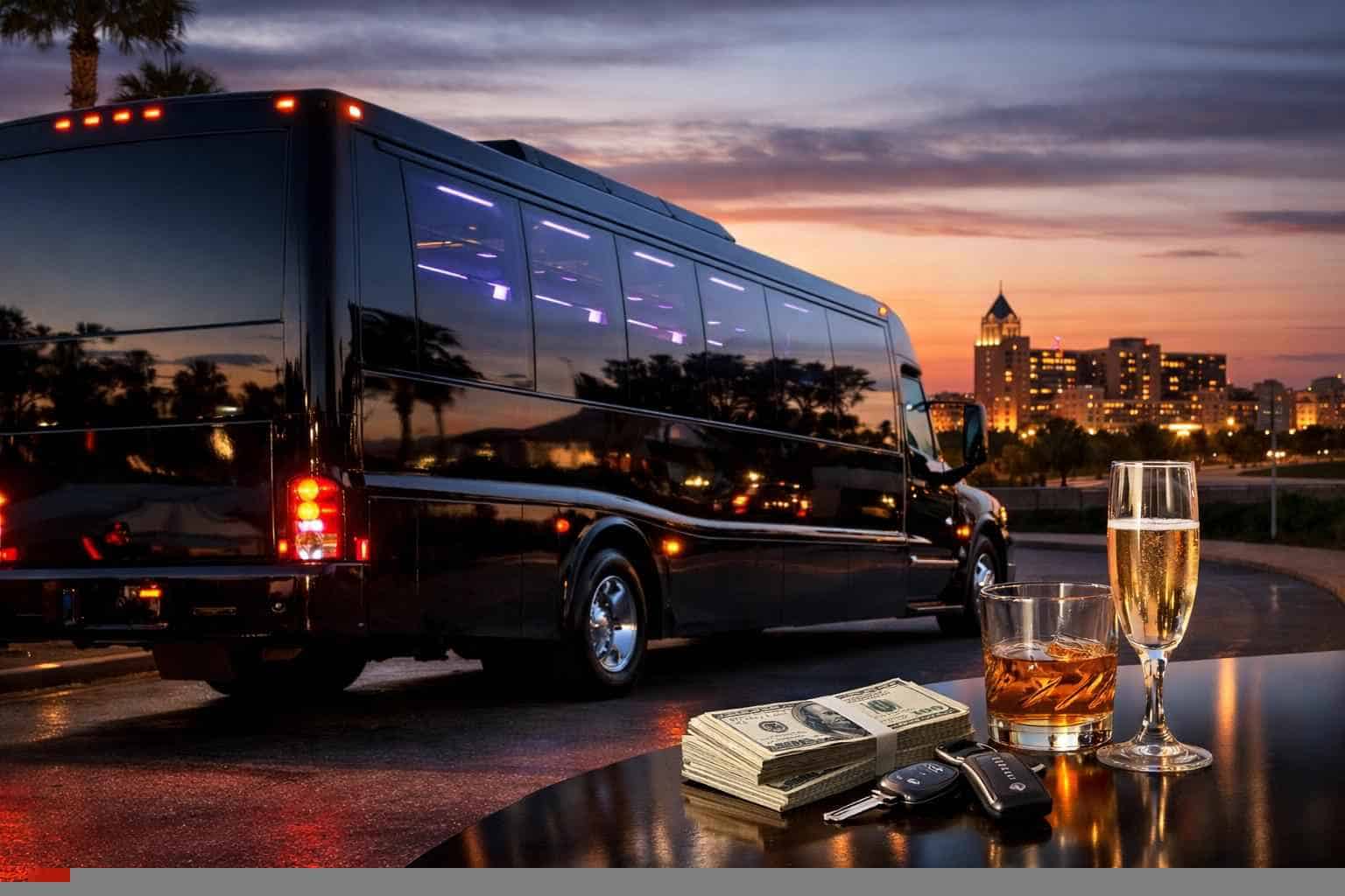Black Party Bus Rental Prices In Castle Hills TX