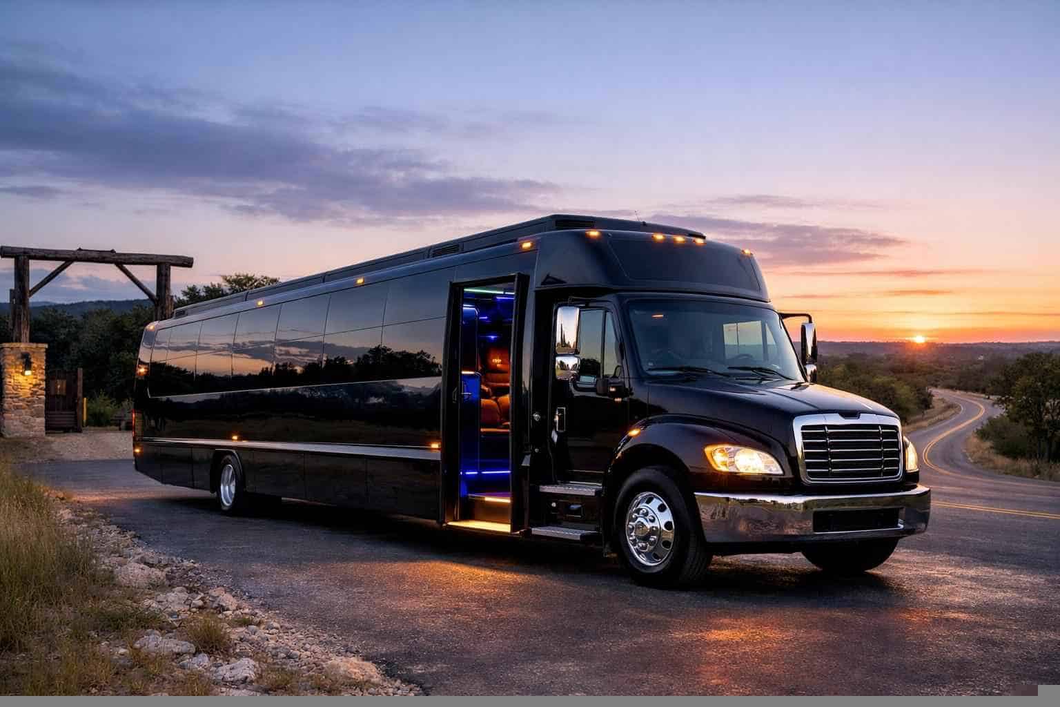 Black Party Bus Rental Services in Bulverde Texas