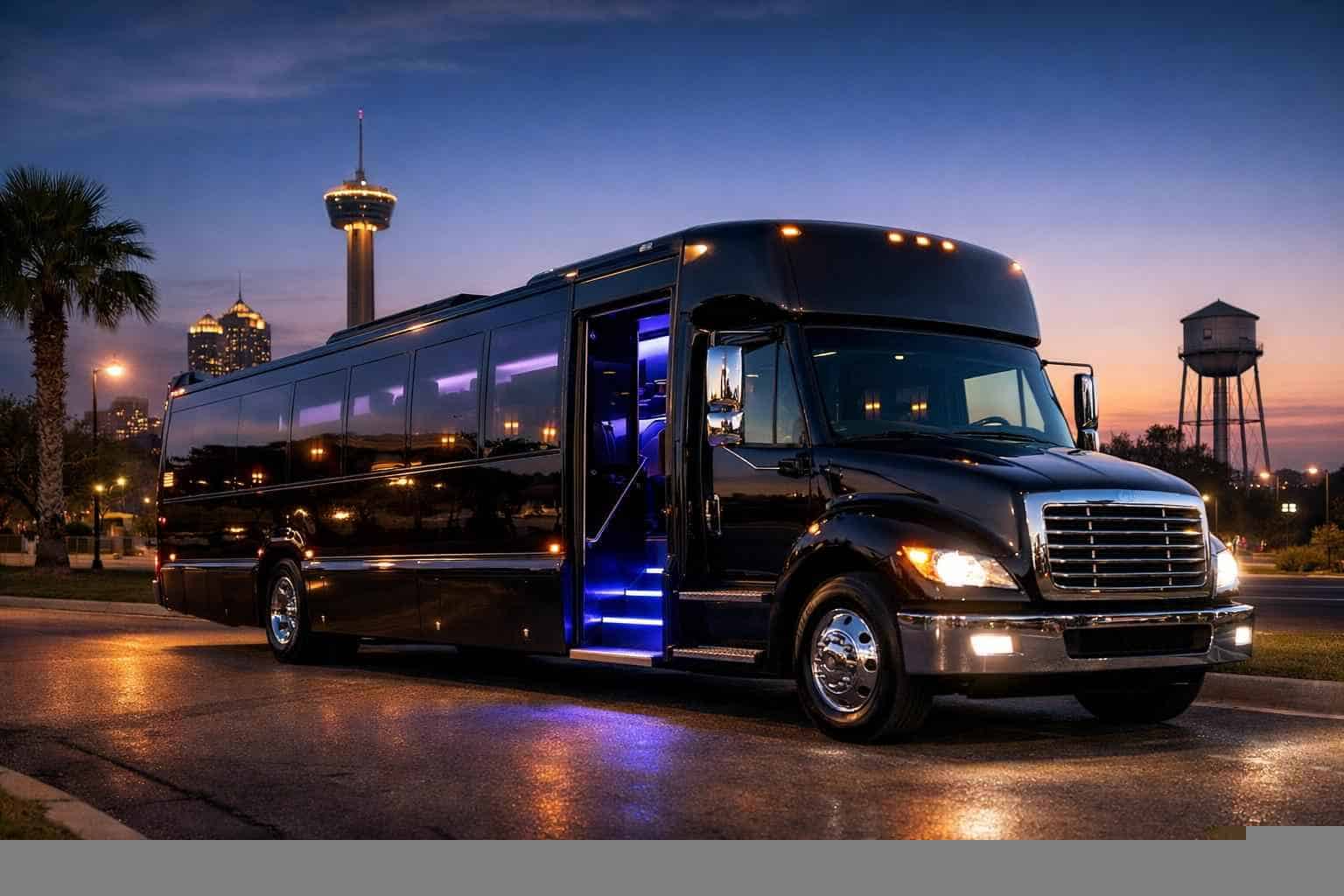 Black Party Bus Rental Services in Kirby Texas