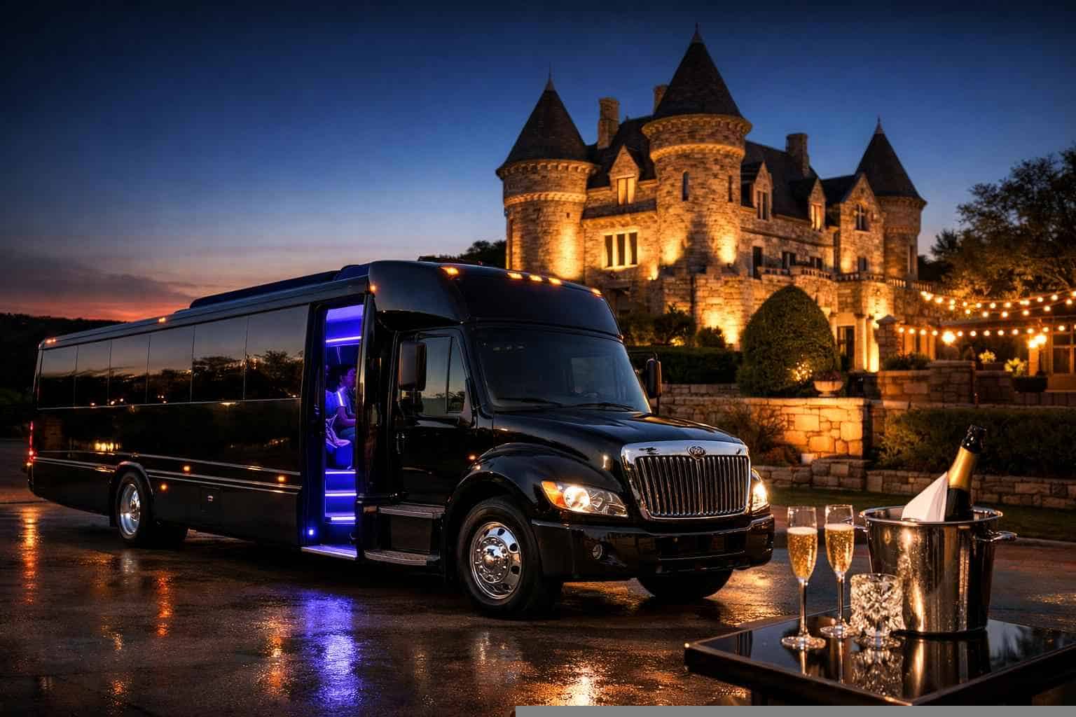 Black Party Bus Service Castle Hills TX