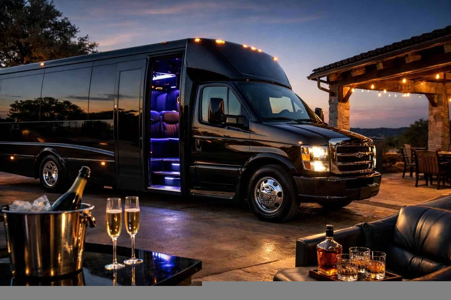 Bulverde Texas Black Party Bus Rental