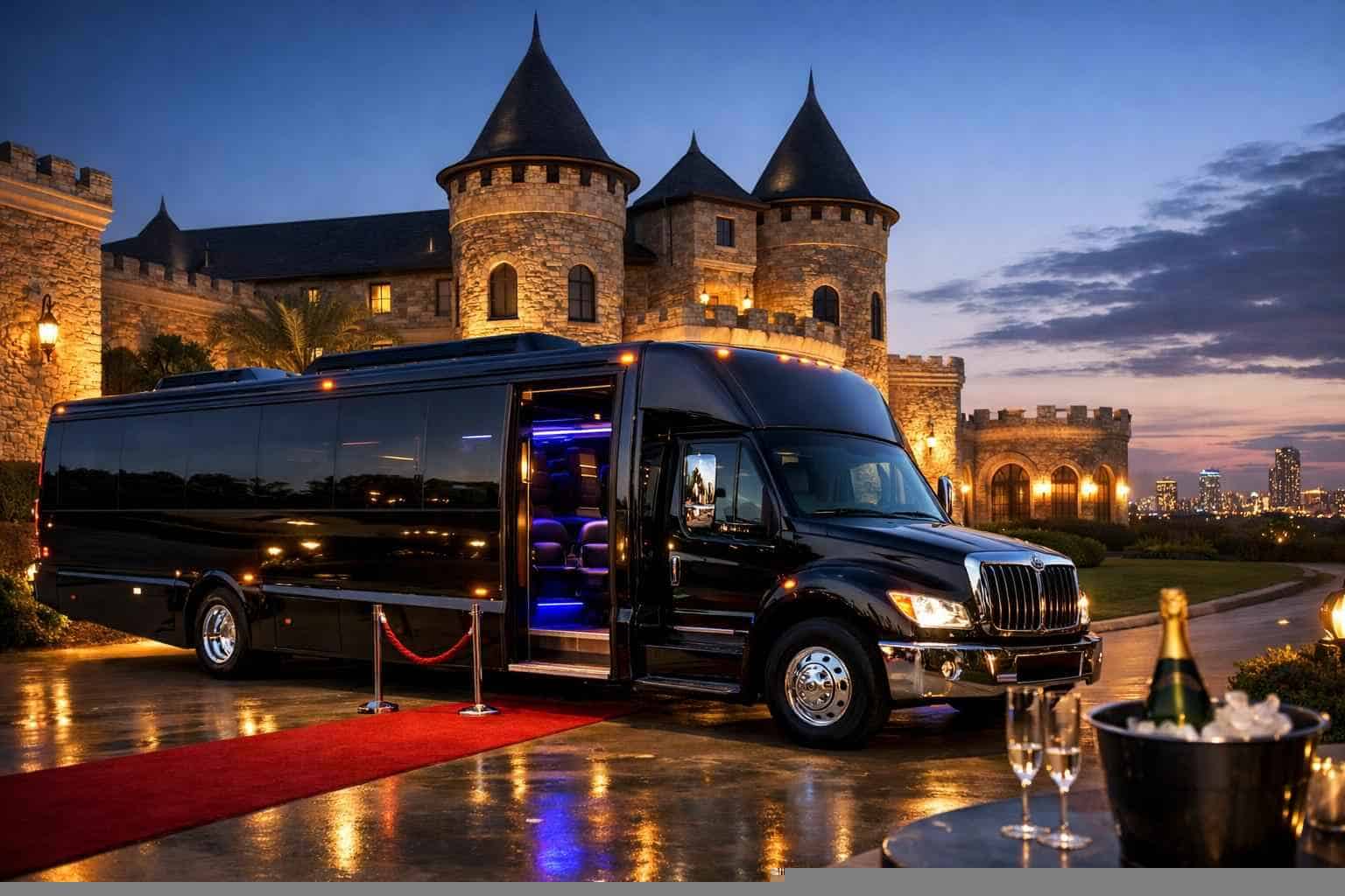 Castle Hills Texas Black Party Bus Rental