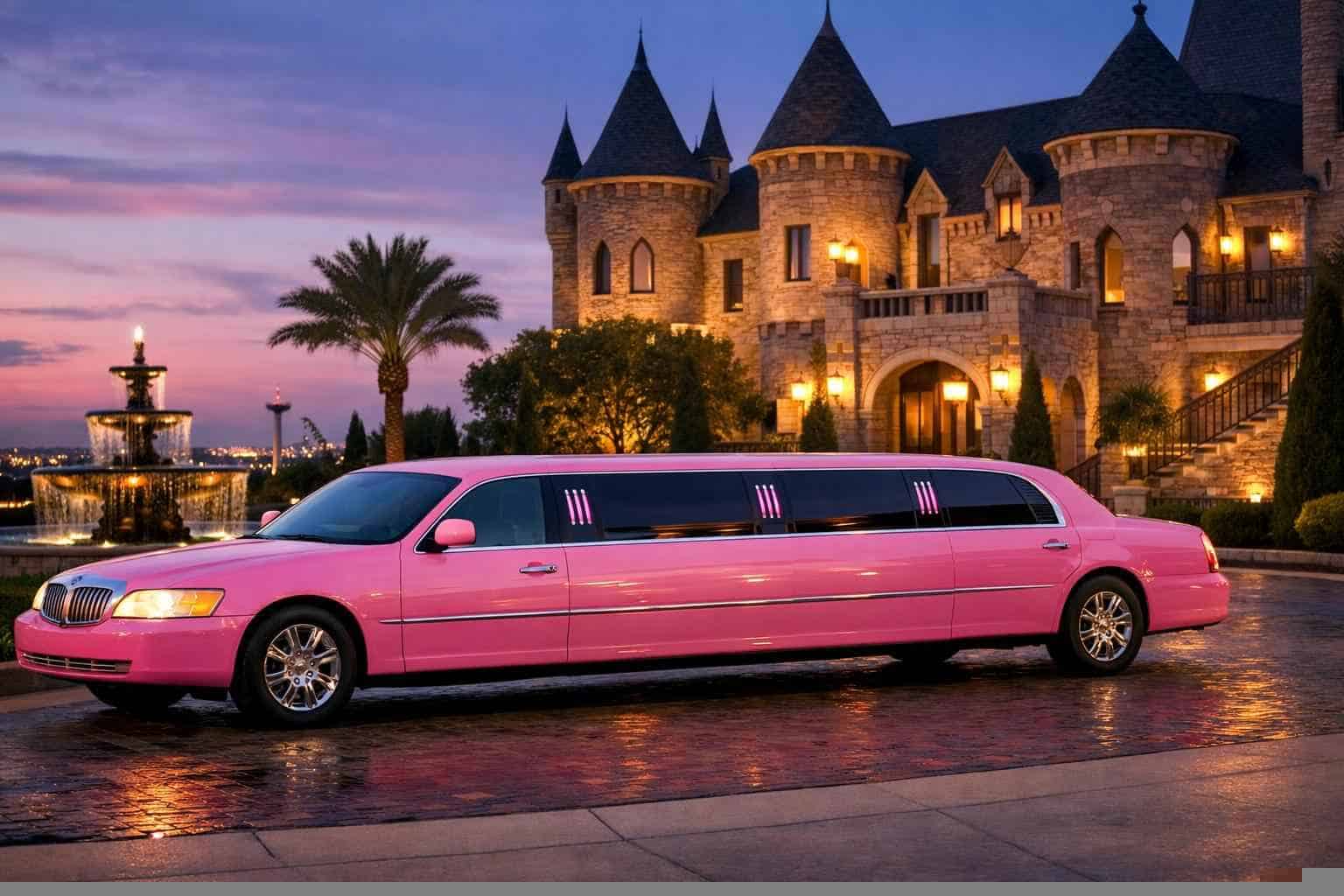 Castle Hills Texas Pink Limo Rental