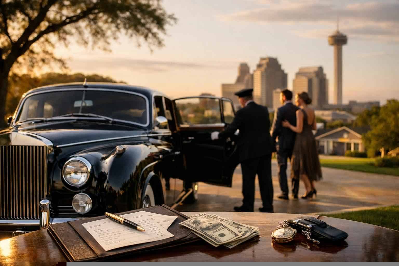 Classic Car Chauffeur Service Prices in Kirby TX