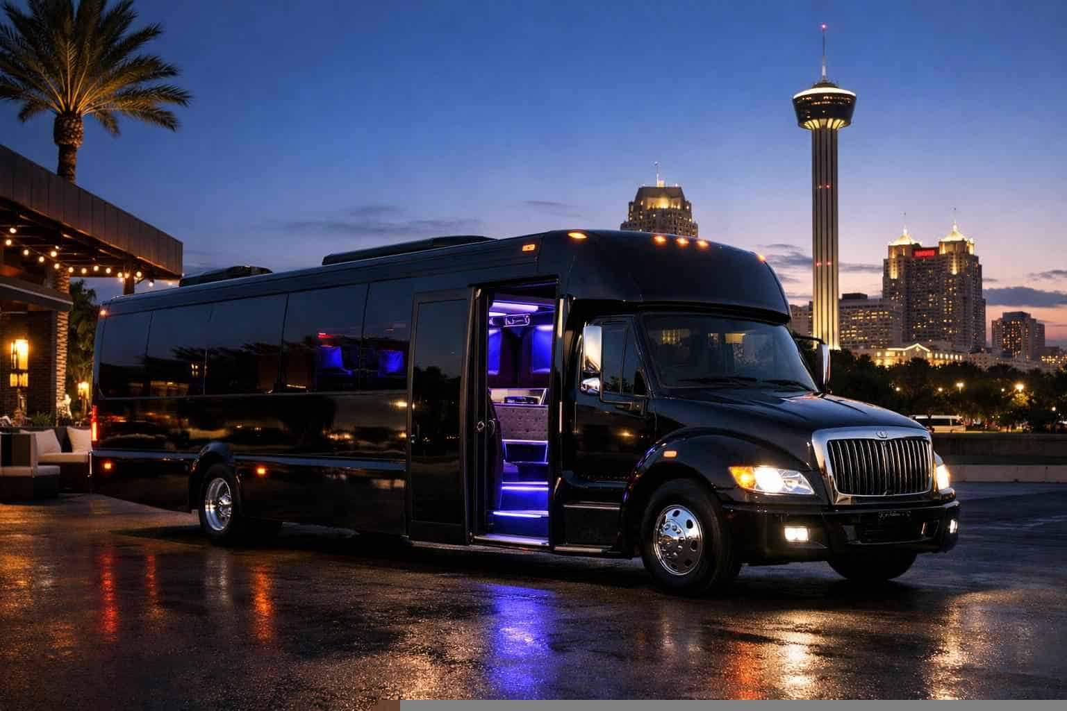 Kirby Texas Black Party Bus Rental
