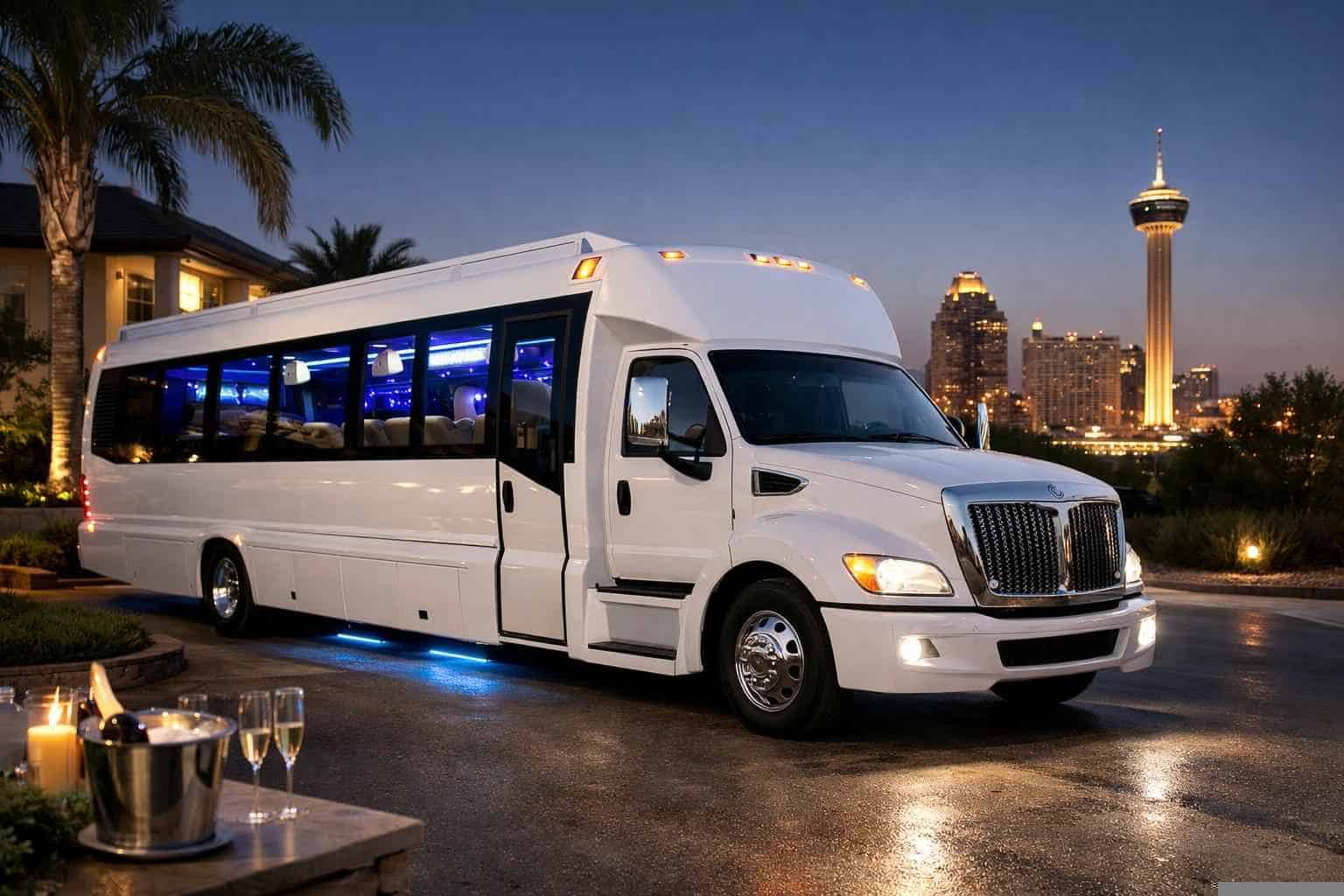 Kirby Texas White Party Bus Rental