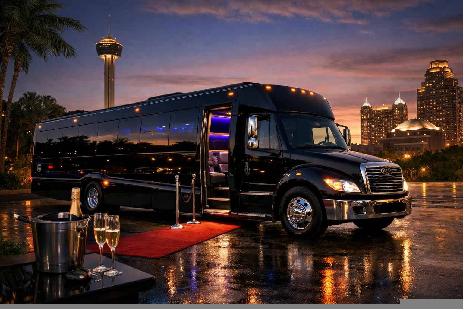 Limo Bus Rental Near Me Kirby TX