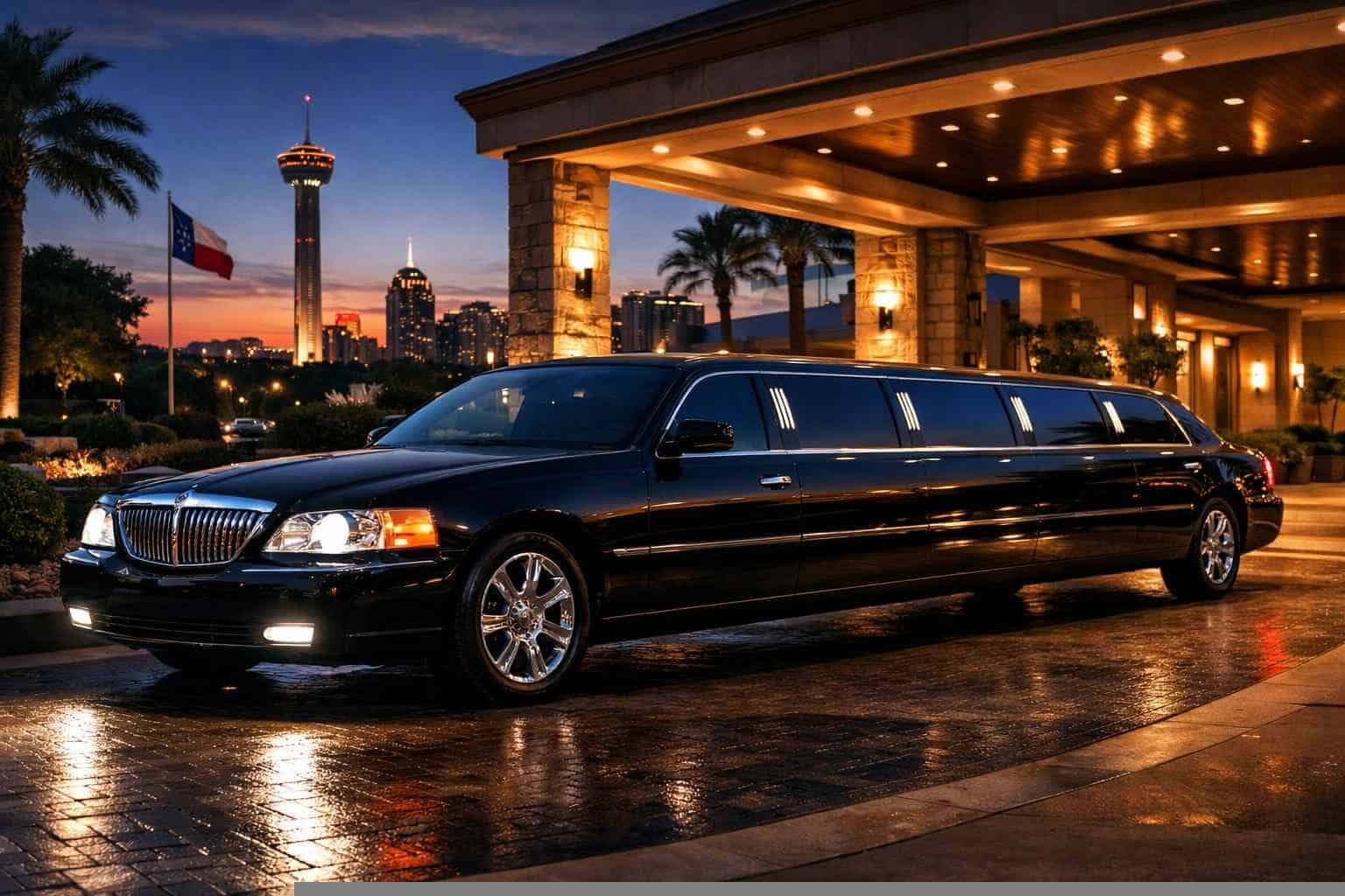 Luxury Black Limo Rental in Kirby Texas