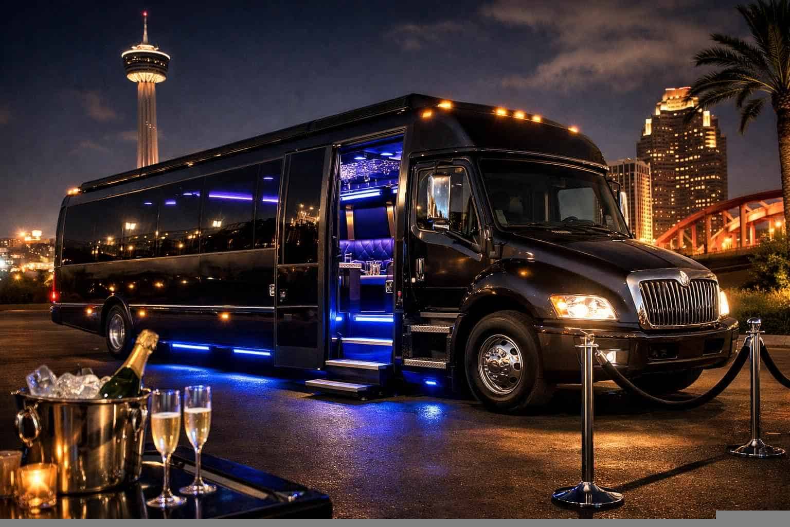 Luxury Party Bus Rental in Kirby Texas